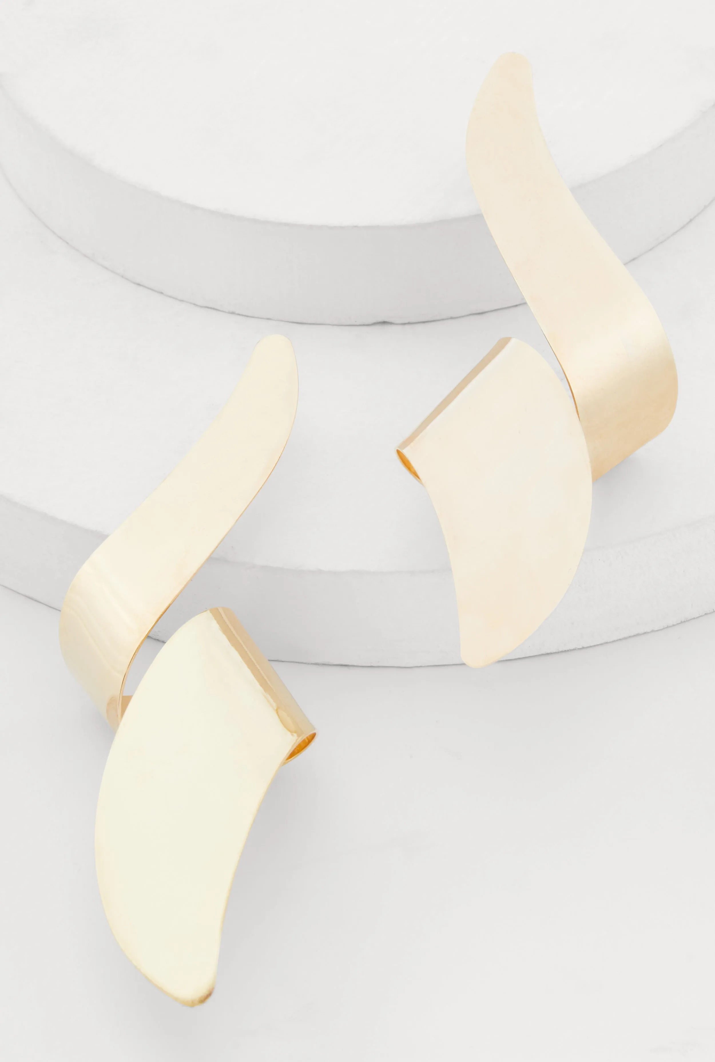 Chunky Metallic Spiral Drop Earrings sold by Rainbow