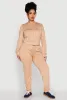 Plus Size Daisy Drawstring Waist Joggers sold by Rainbow