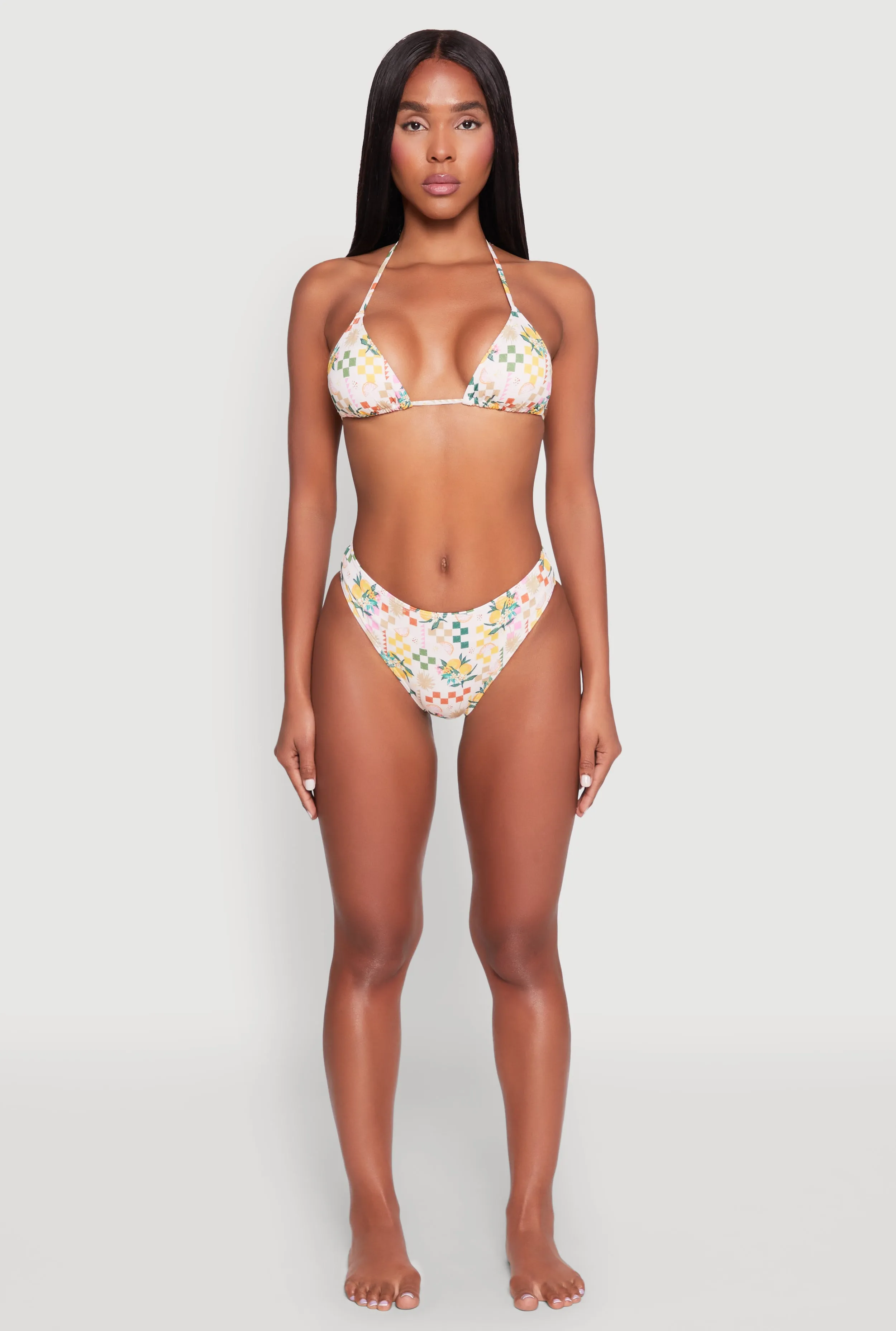 Tropical Print Tie Back Bikini Top sold by Rainbow product image thumbnail 3