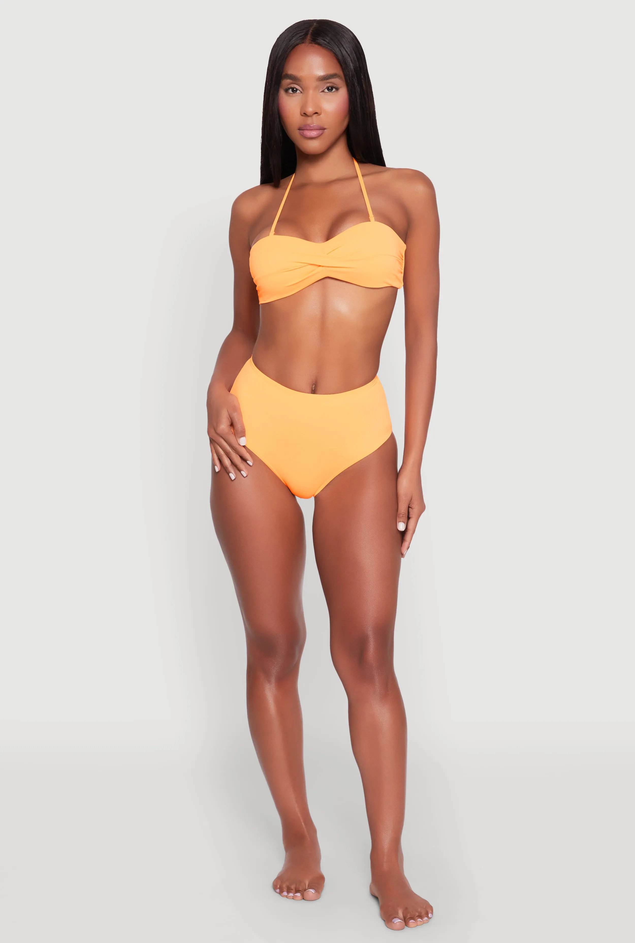 Twist Front Halter Neck Bandeau Bikini Top sold by Rainbow product image thumbnail 2