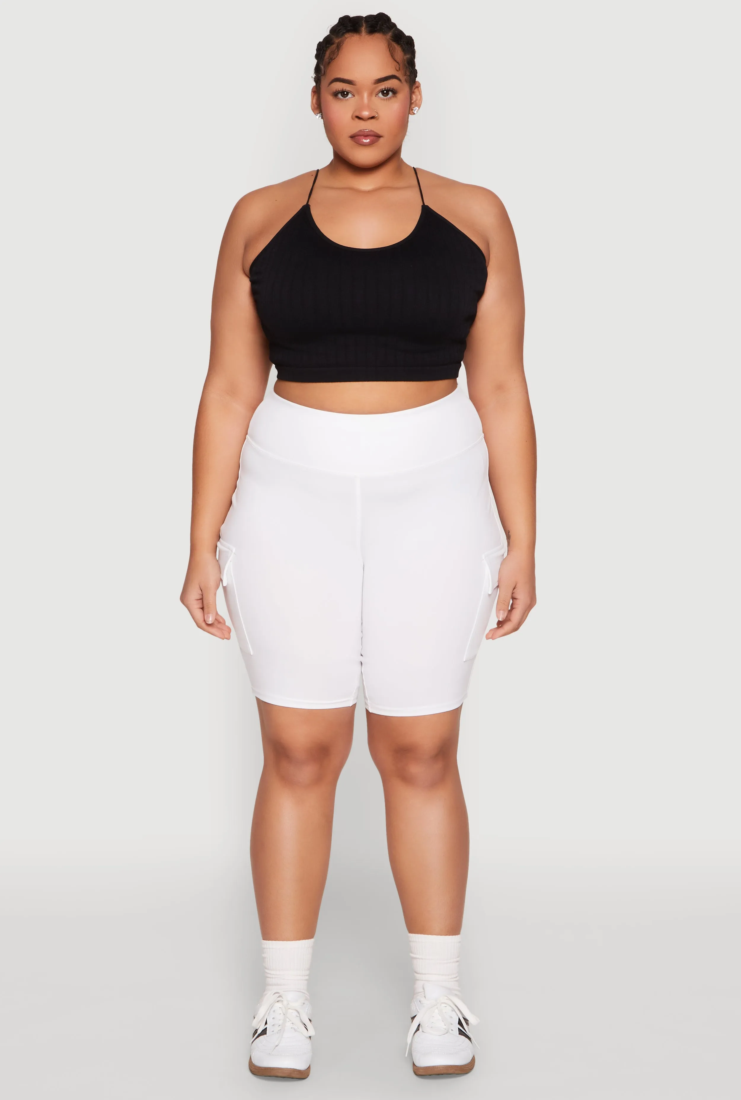 Plus Size Spandex Cargo Biker Shorts sold by Rainbow product image thumbnail 2