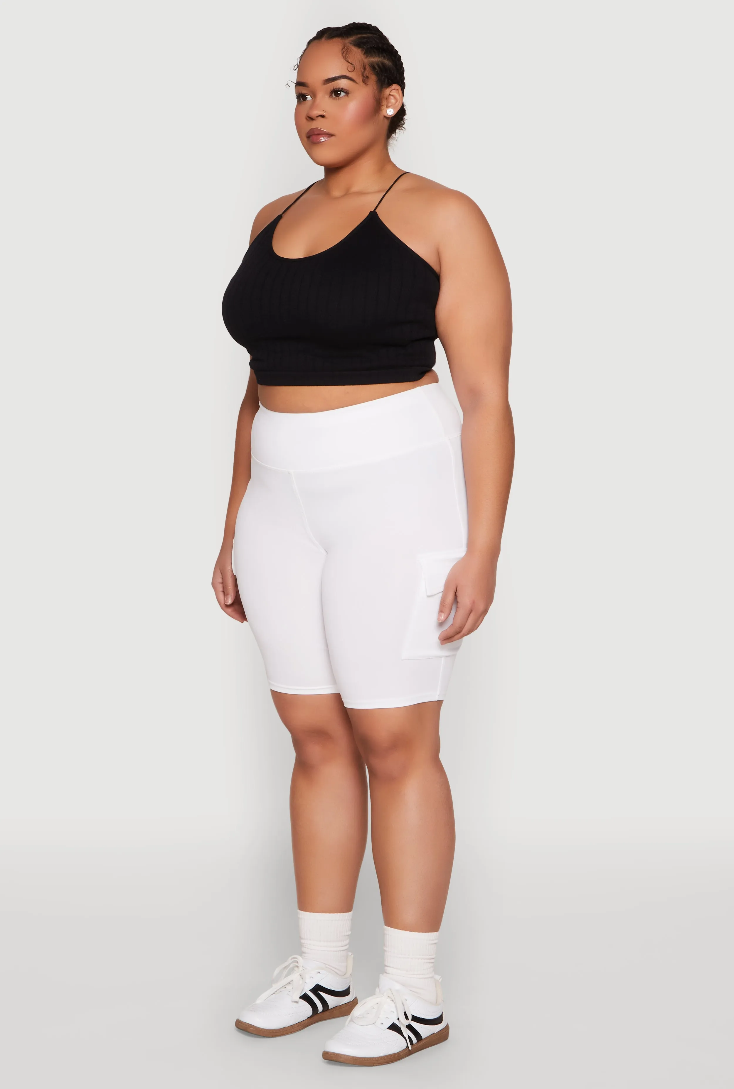 Plus Size Spandex Cargo Biker Shorts sold by Rainbow product image thumbnail 3