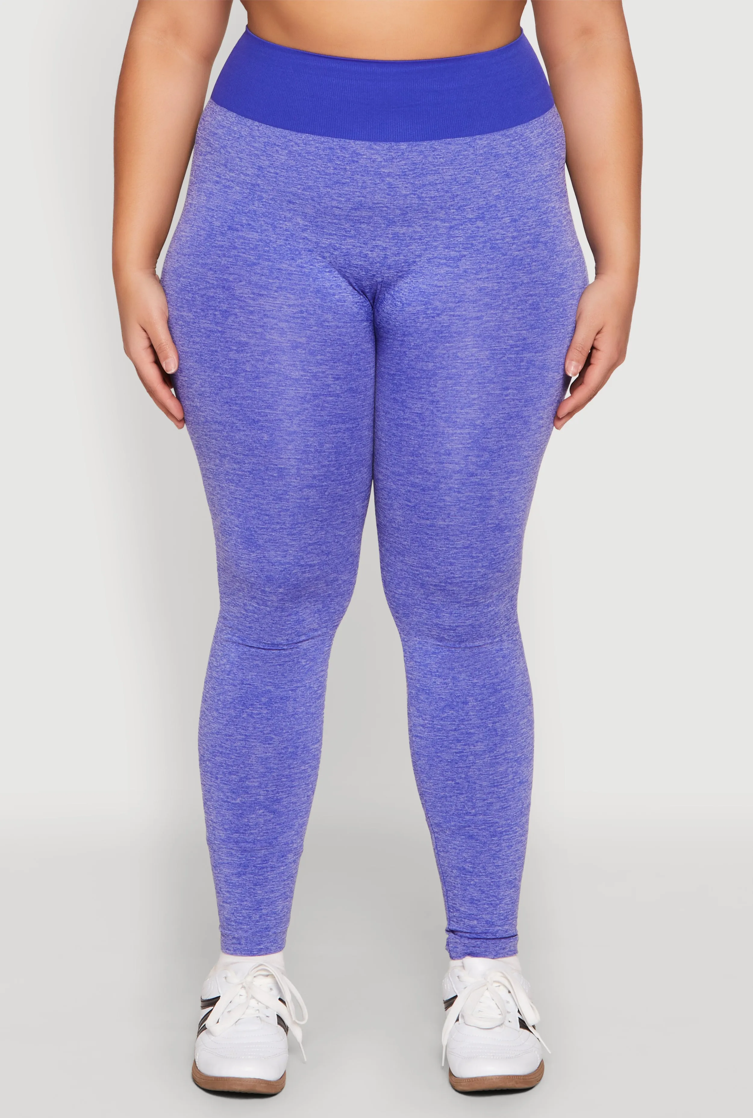 Plus Size High Waisted Contrast Trim Leggings sold by Rainbow product image thumbnail 5