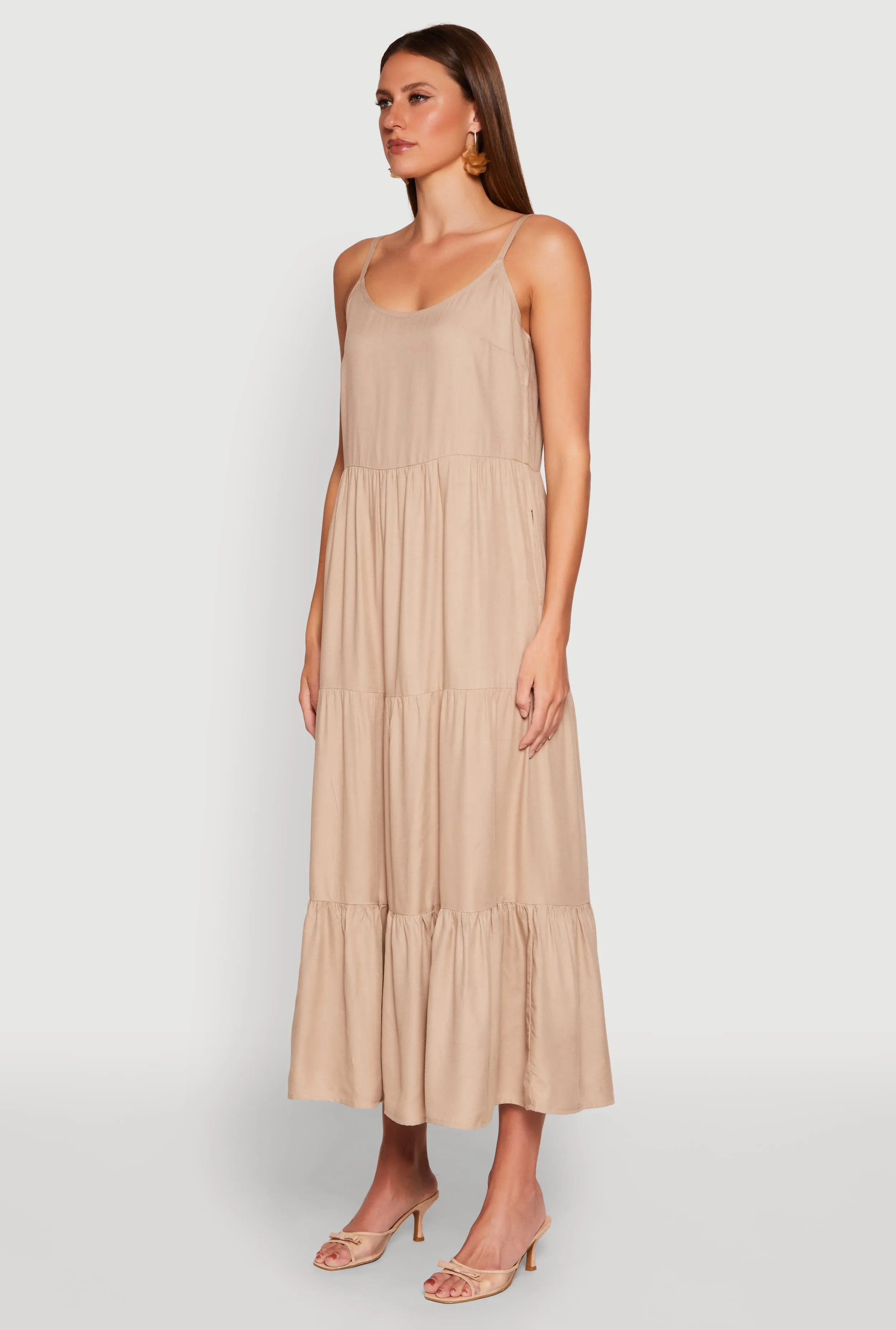 Scoop Neck Tiered Maxi Dress sold by Rainbow product image thumbnail 3