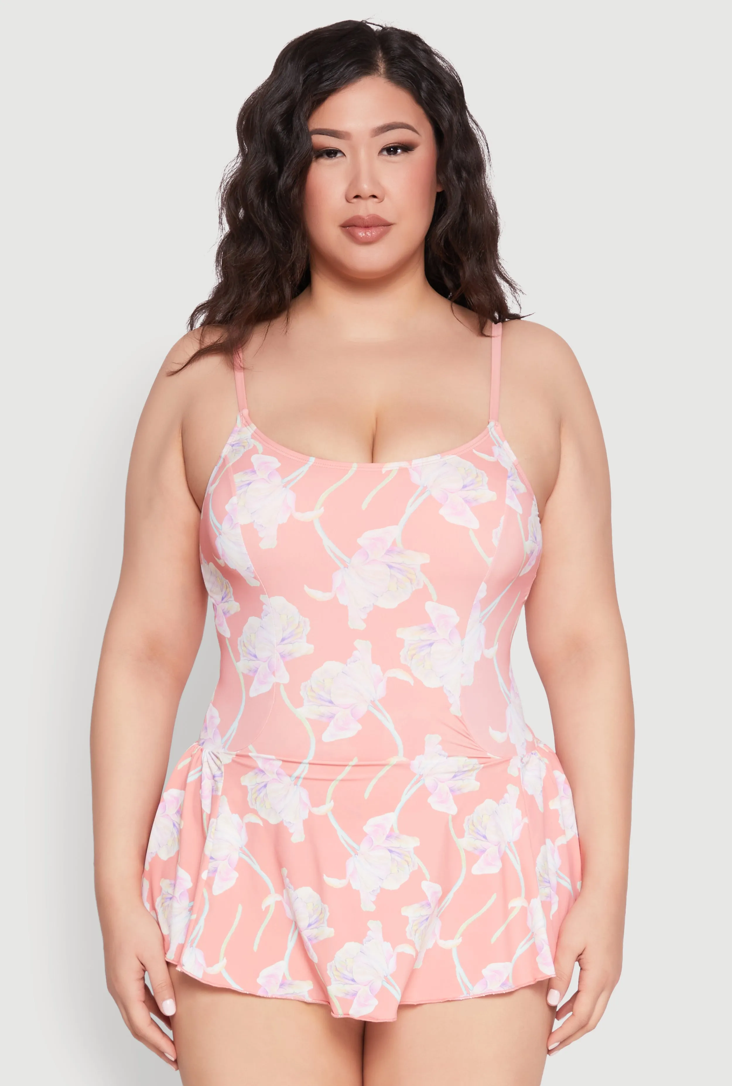 Plus Size Floral Print Swim Dress sold by Rainbow product image thumbnail 2
