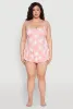 Plus Size Floral Print Swim Dress sold by Rainbow