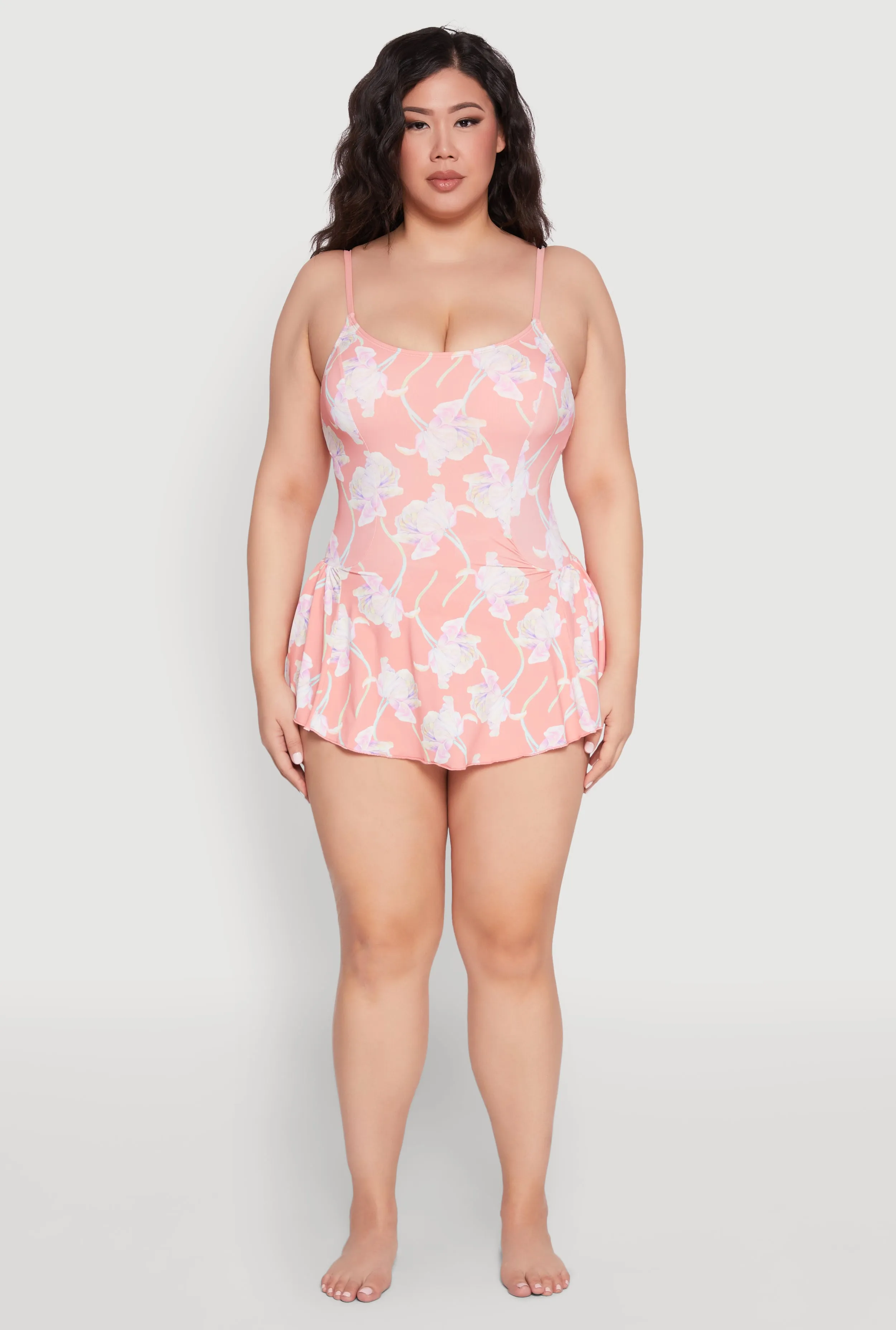 Plus Size Floral Print Swim Dress sold by Rainbow product image thumbnail 3