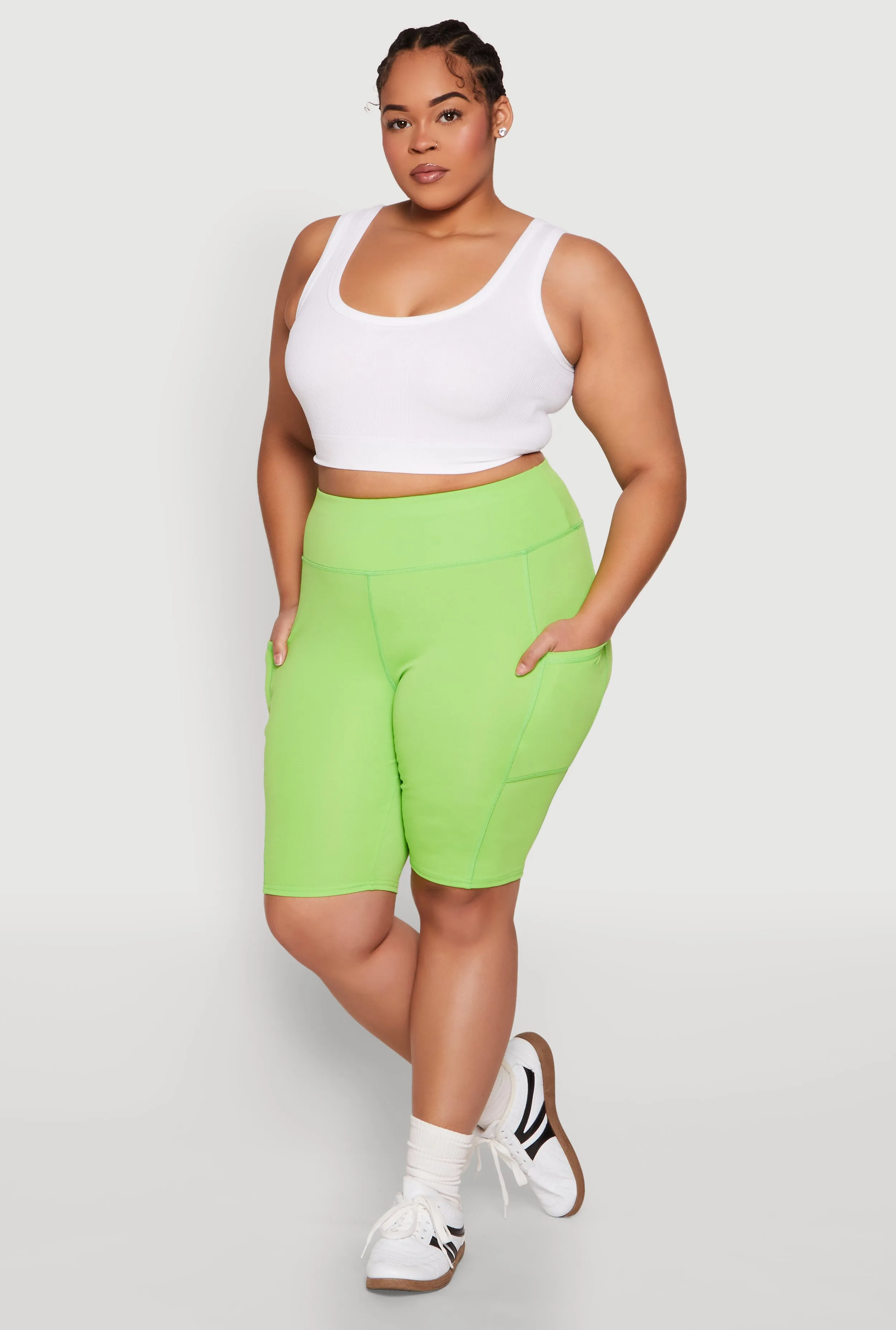 Plus Size Spandex Biker Shorts sold by Rainbow