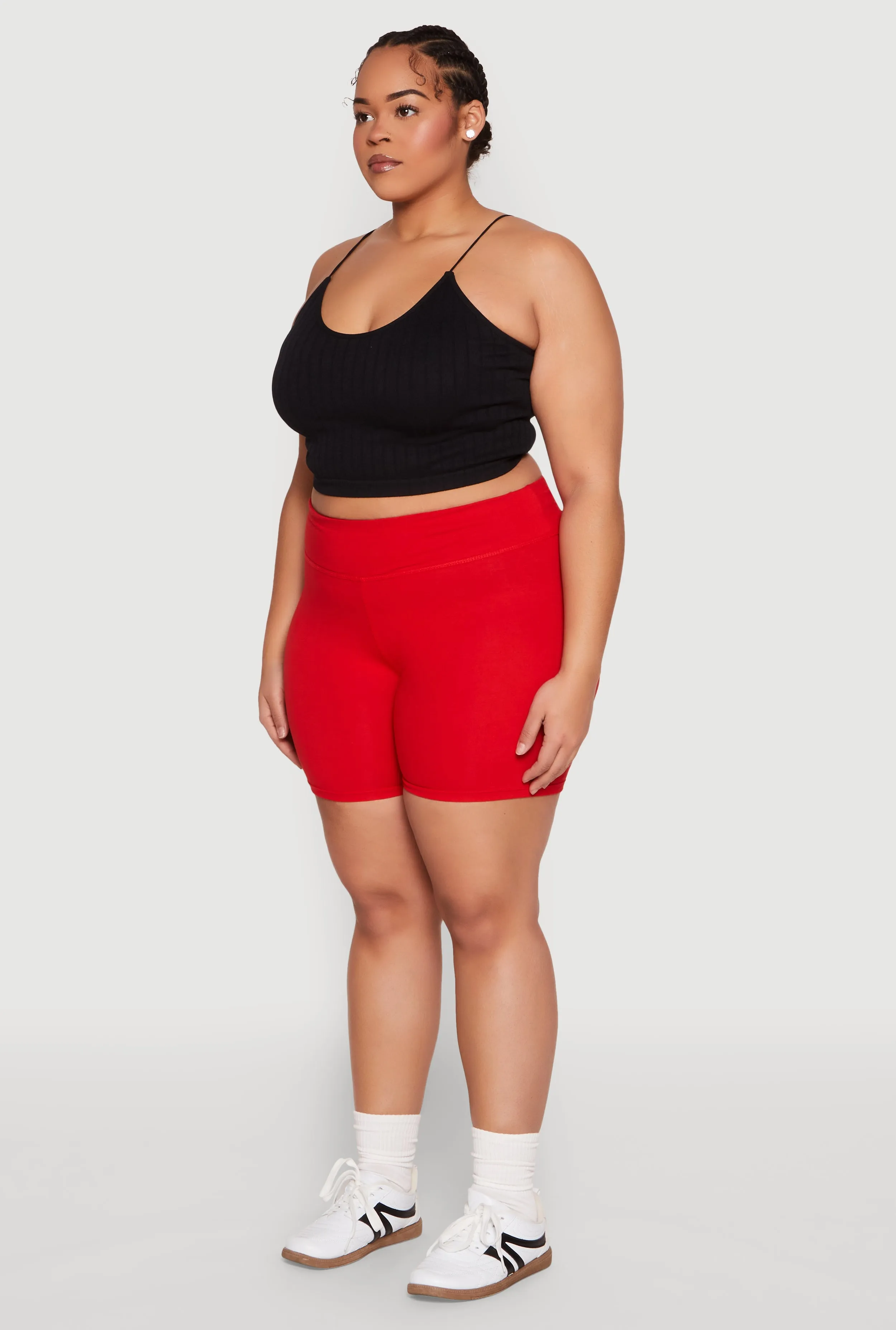 Plus Size High Waist Bike Shorts sold by Rainbow product image thumbnail 3