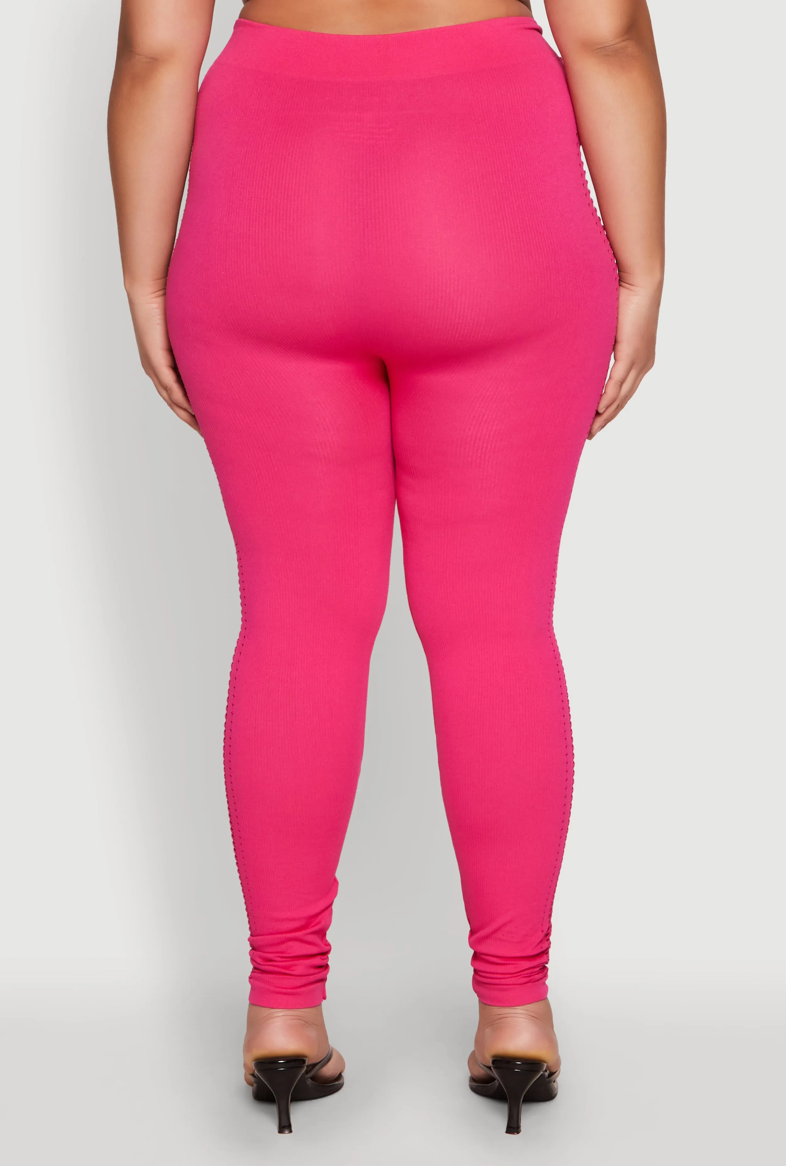 Plus Size Laser Cut Side Leggings sold by Rainbow product image thumbnail 5