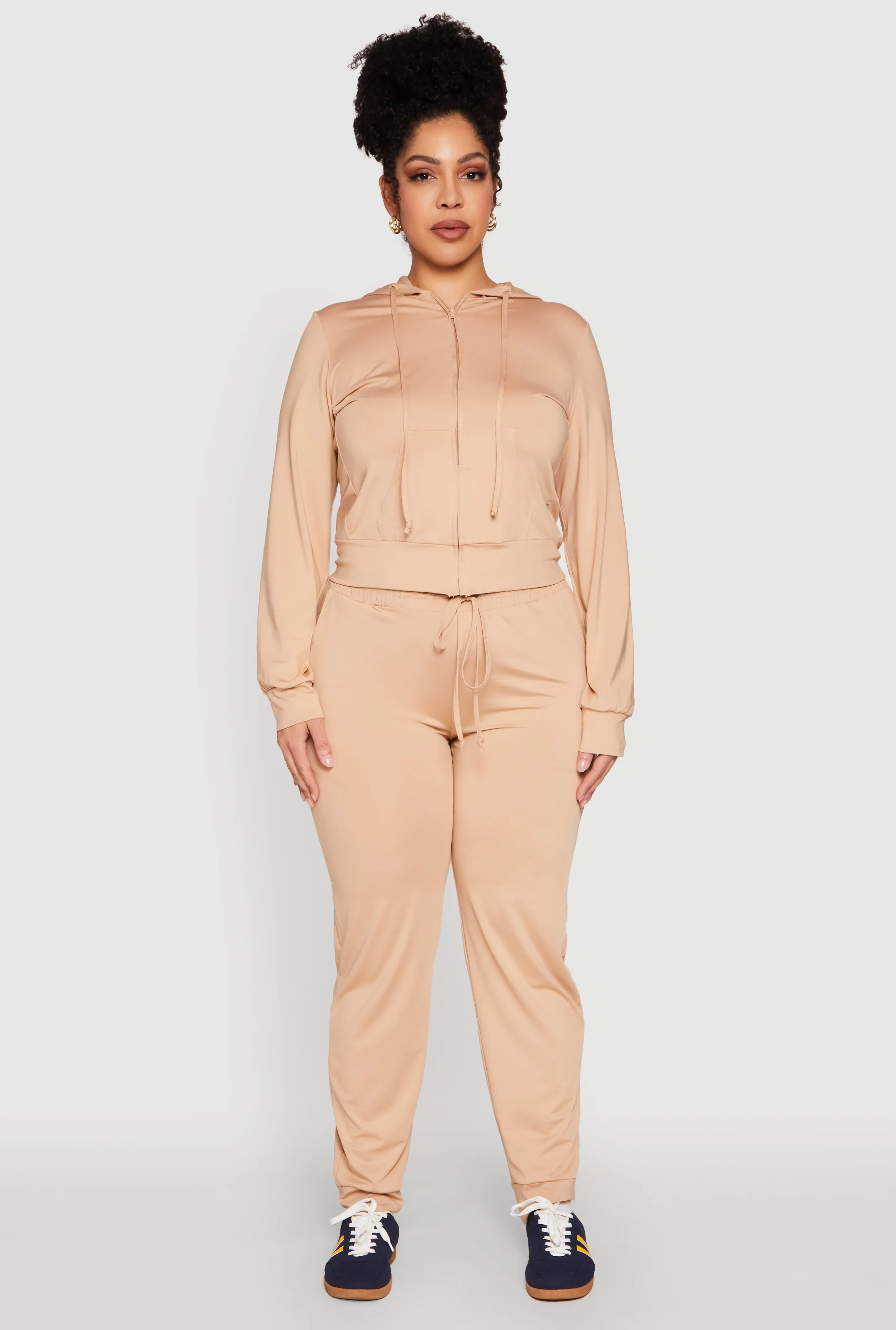 Plus Size Daisy Zip Front Hooded Sweatshirt sold by Rainbow product image thumbnail 2