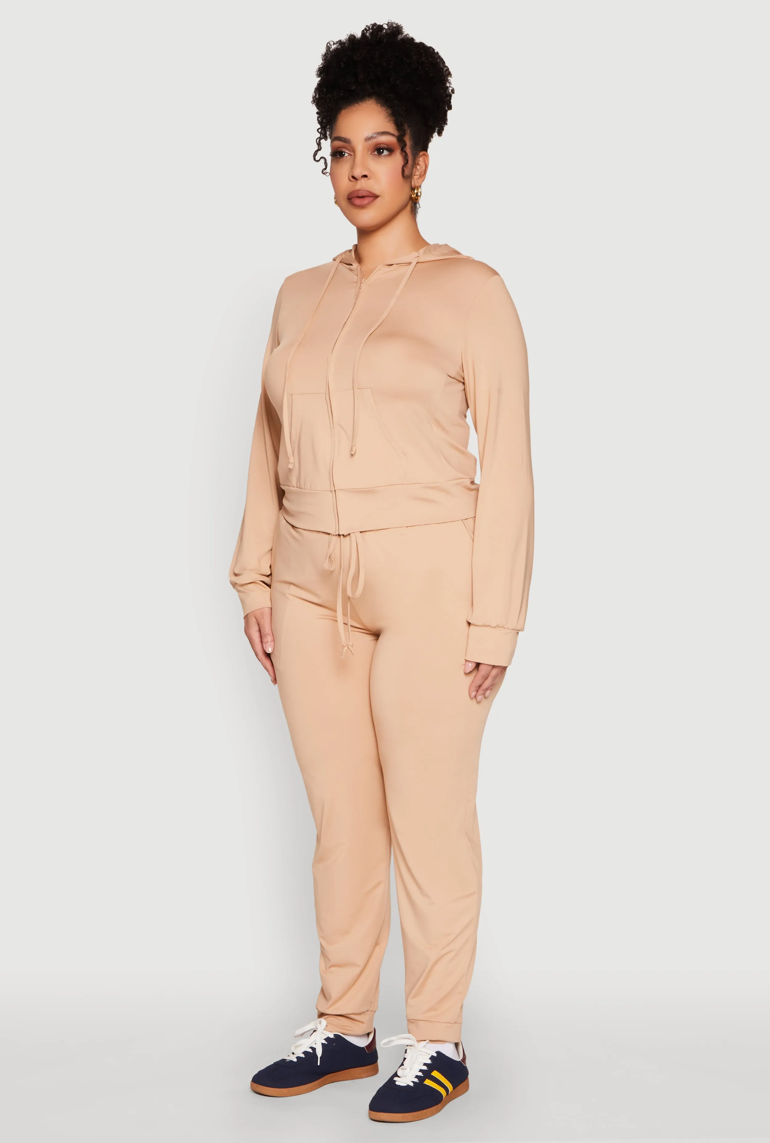 Plus Size Daisy Zip Front Hooded Sweatshirt sold by Rainbow product image thumbnail 5