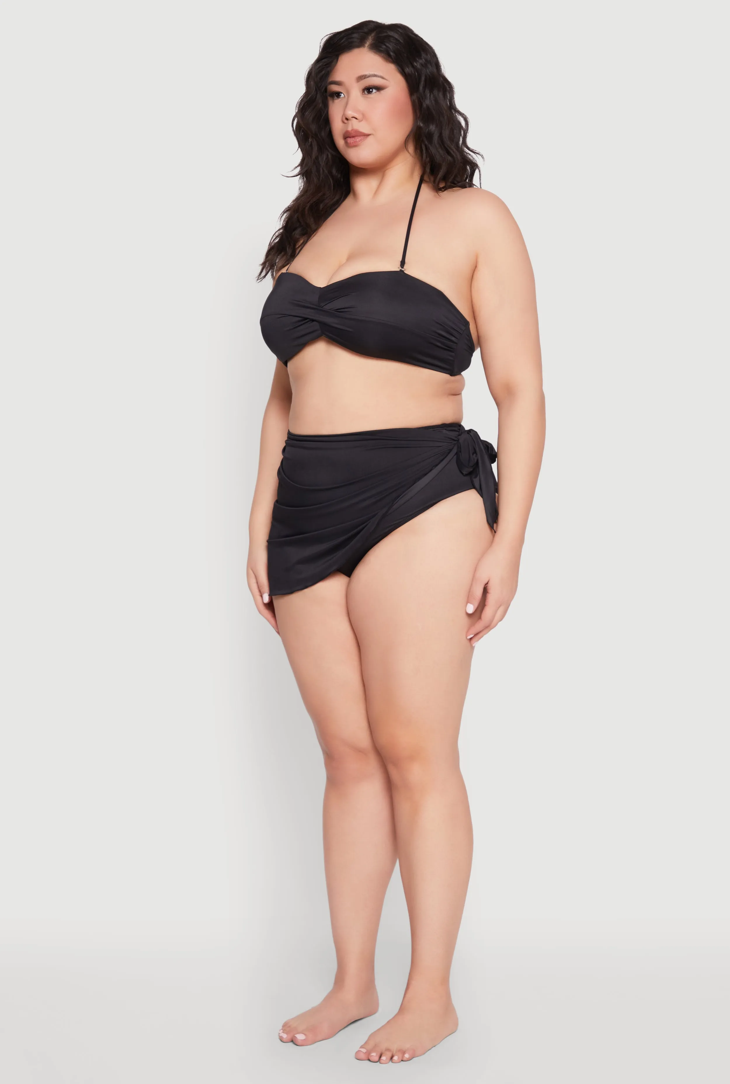 Plus Size Side Tie Sarong Cover Up sold by Rainbow product image thumbnail 3