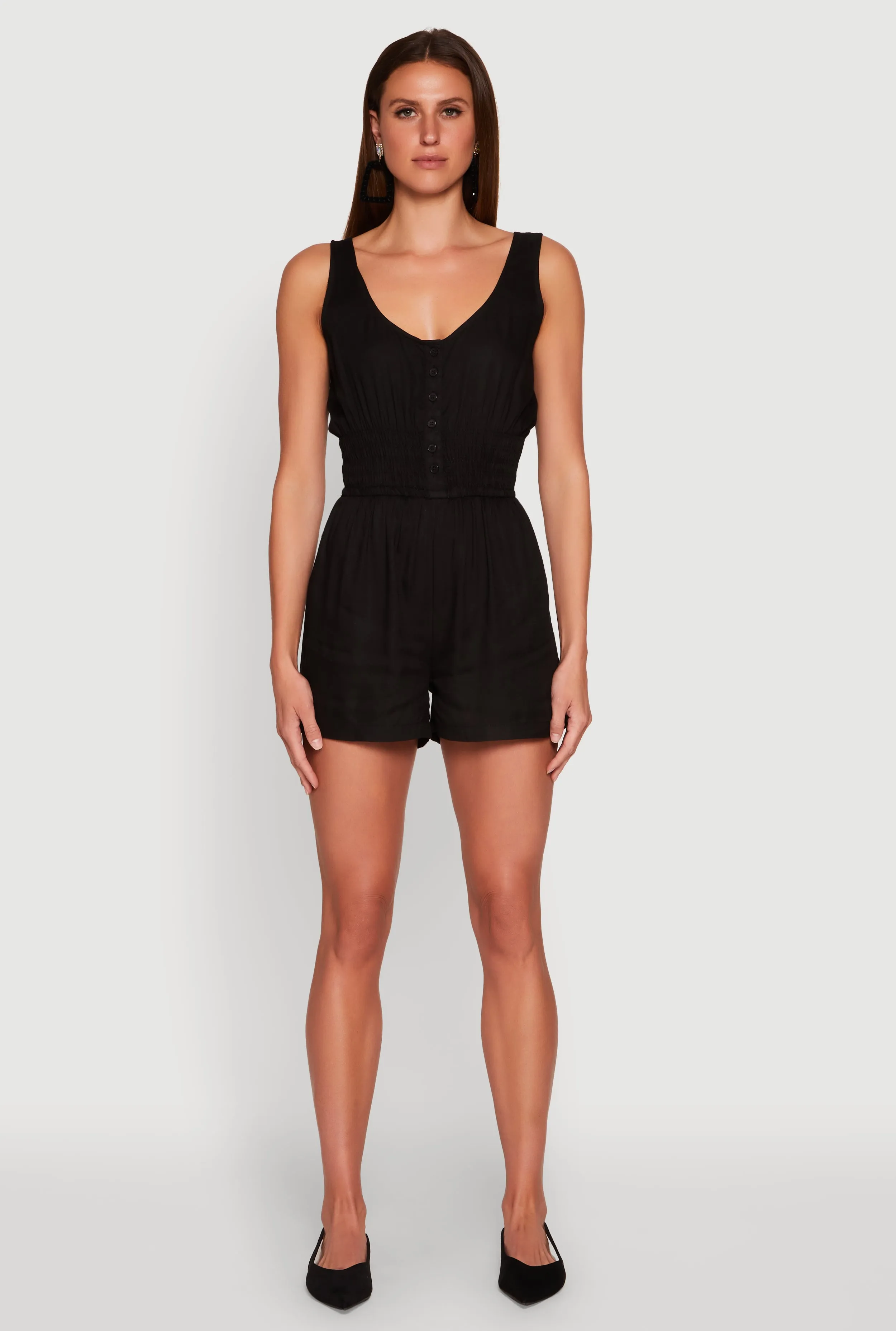 Smocked Waist Tank Romper sold by Rainbow product image thumbnail 2