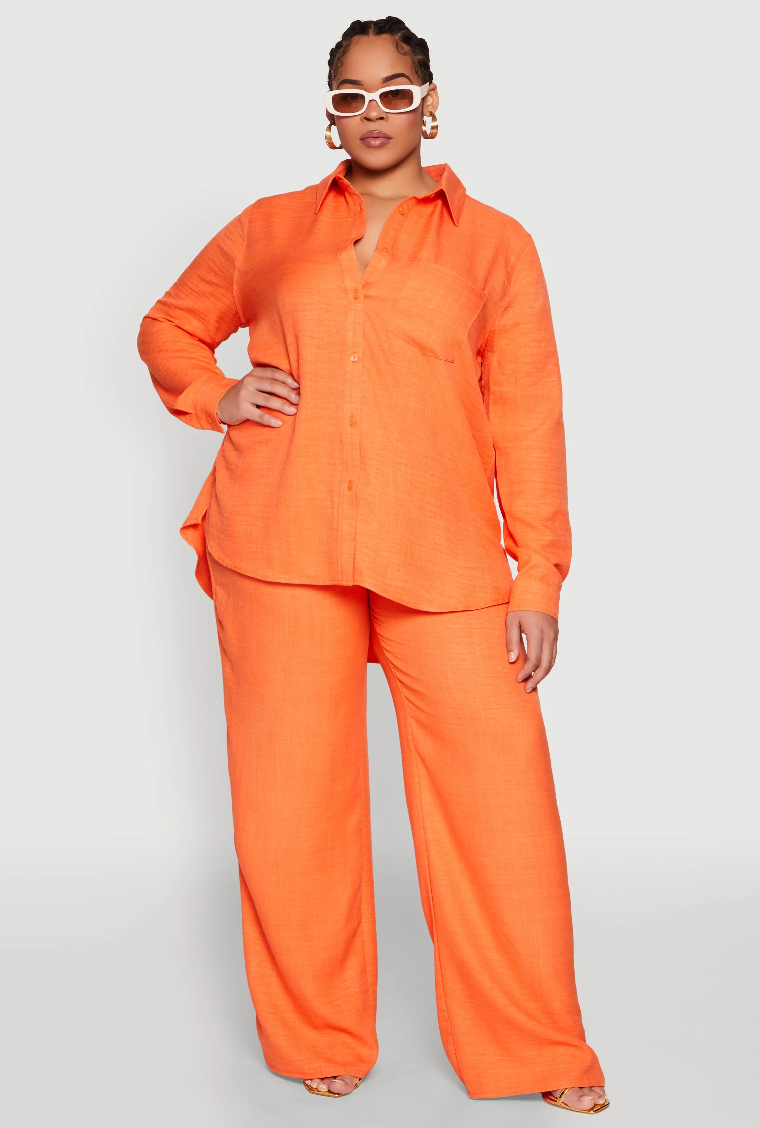 Plus Size Linen Oversized Shirt sold by Rainbow product image thumbnail 3