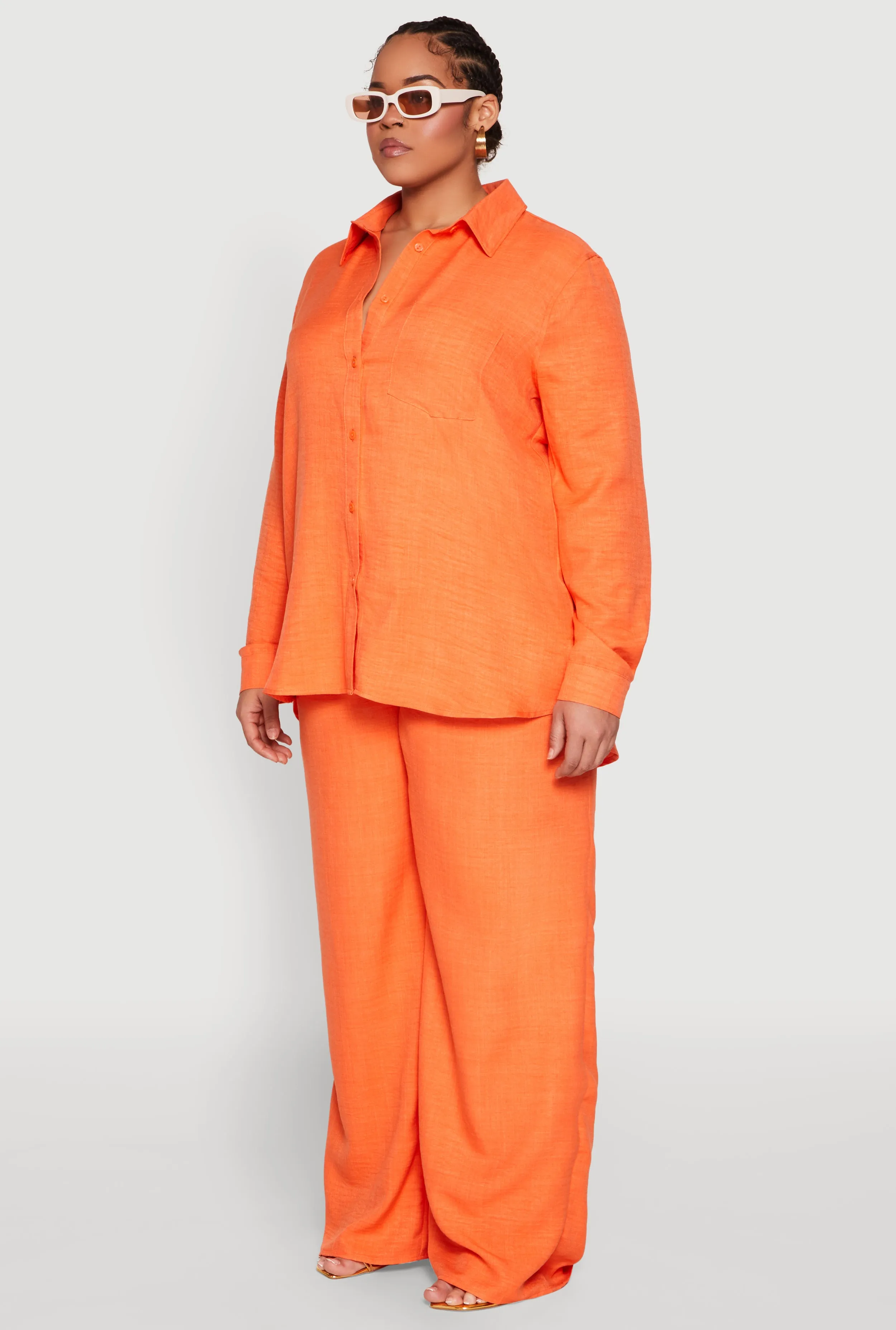 Plus Size Linen Oversized Shirt sold by Rainbow product image thumbnail 5