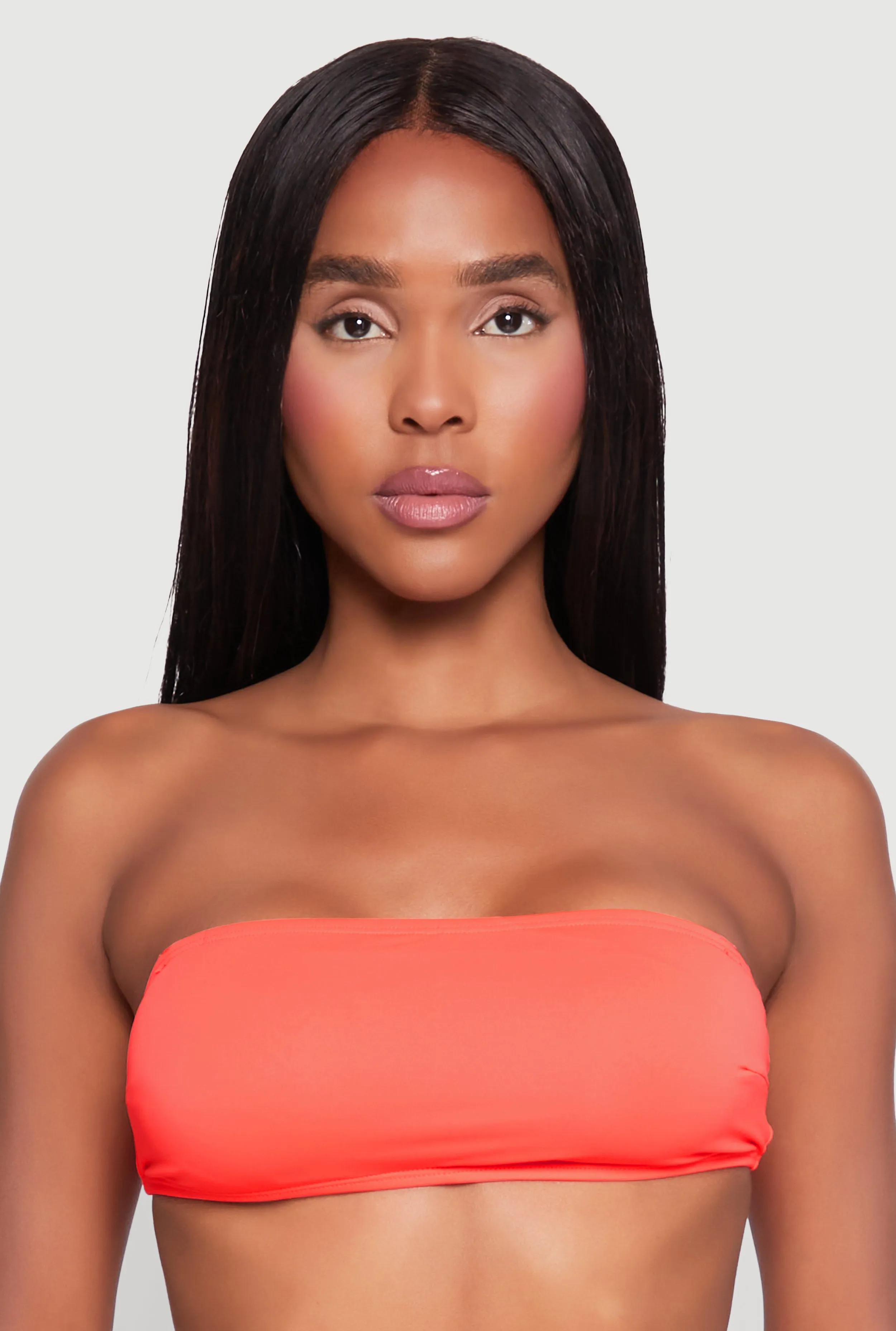 Tie Back Swim Bandeau Bikini Top sold by Rainbow