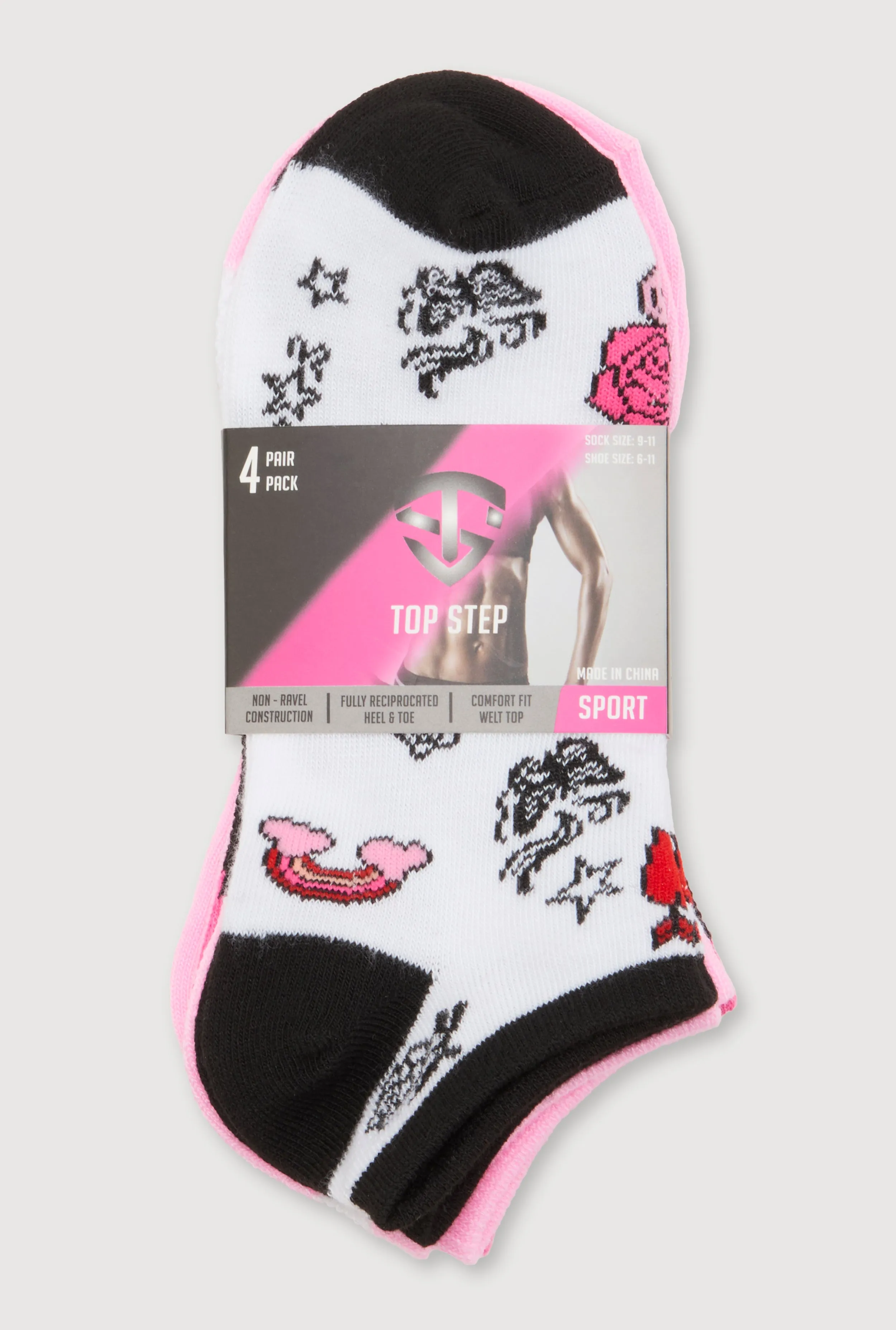 Printed Pattern Socks 4 Pack Size 9-11 sold by Rainbow product image thumbnail 3