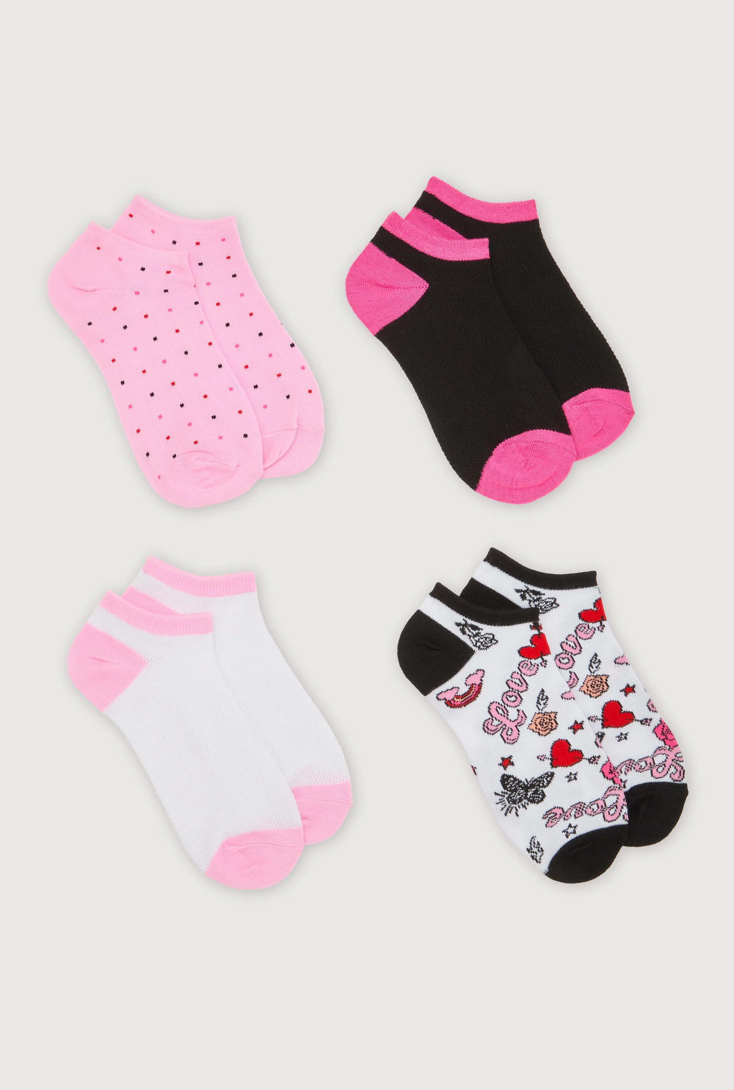 Printed Pattern Socks 4 Pack Size 9-11 sold by Rainbow product image thumbnail 2