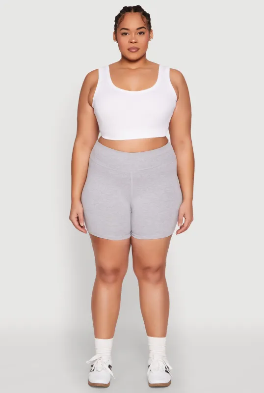 Plus Size High Waist Bike Shorts sold by Rainbow