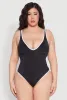 Plus Size Contrast Trim Detail One Piece Swimsuit sold by Rainbow