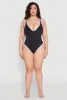 Plus Size Contrast Trim Detail One Piece Swimsuit sold by Rainbow