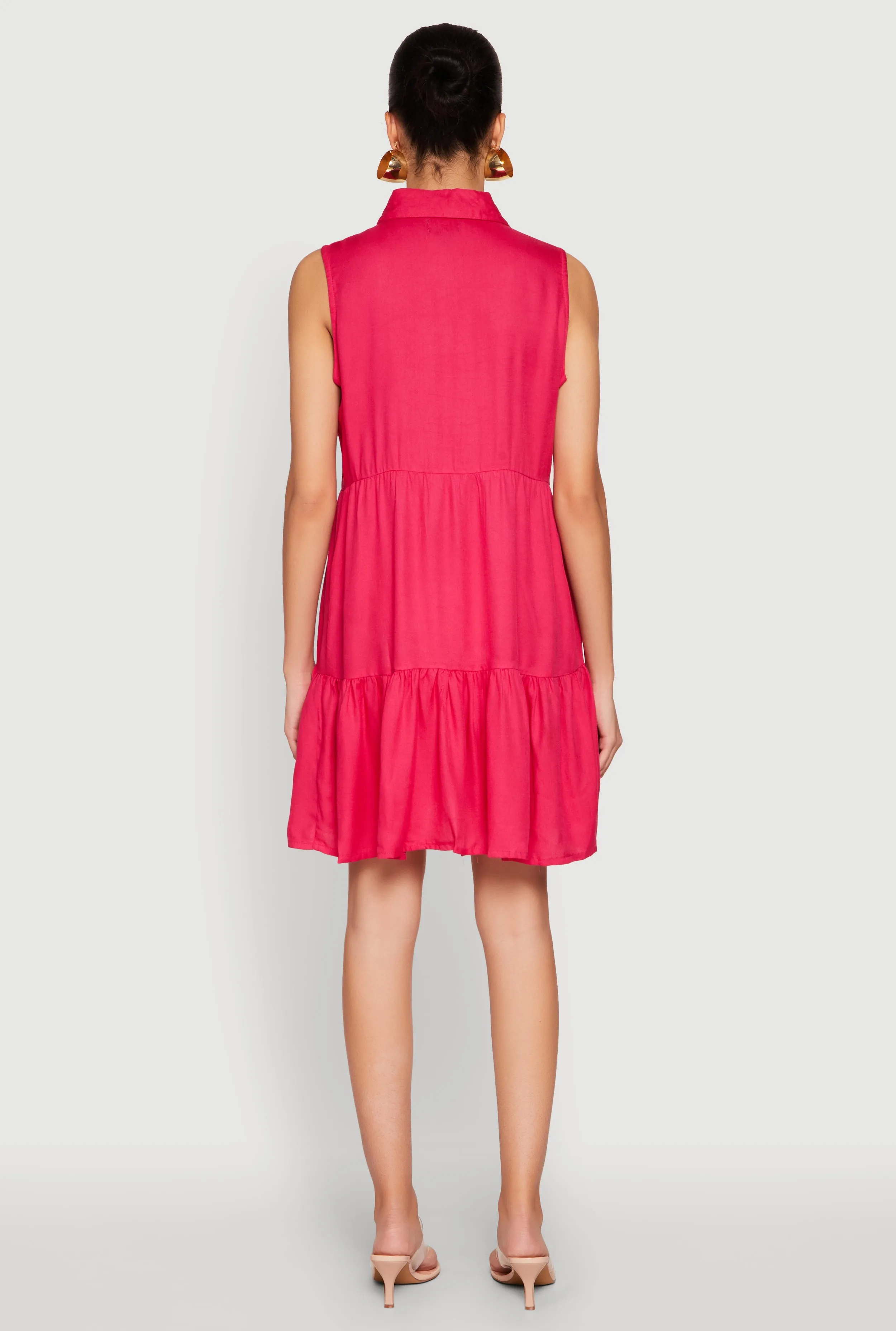 Sleeveless Button Front Tiered Dress sold by Rainbow product image thumbnail 5