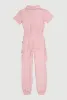 Girls Gauze Knit Utility Jumpsuit sold by Rainbow