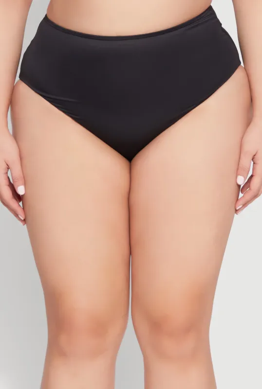 Plus Size High Waist Bikini Bottoms sold by Rainbow