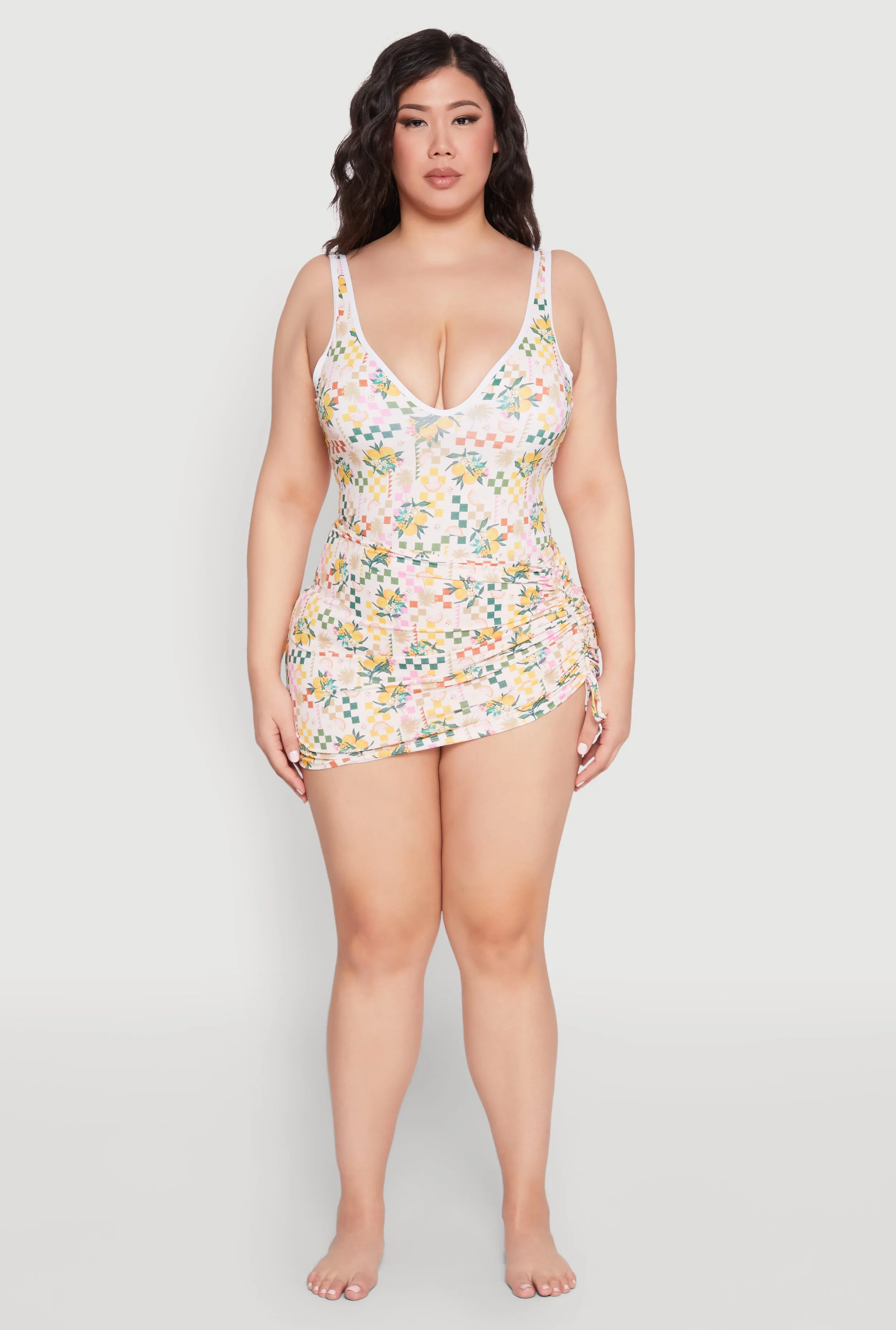 Plus Size Citrus Pattern Sarong Cover Up sold by Rainbow product image thumbnail 2