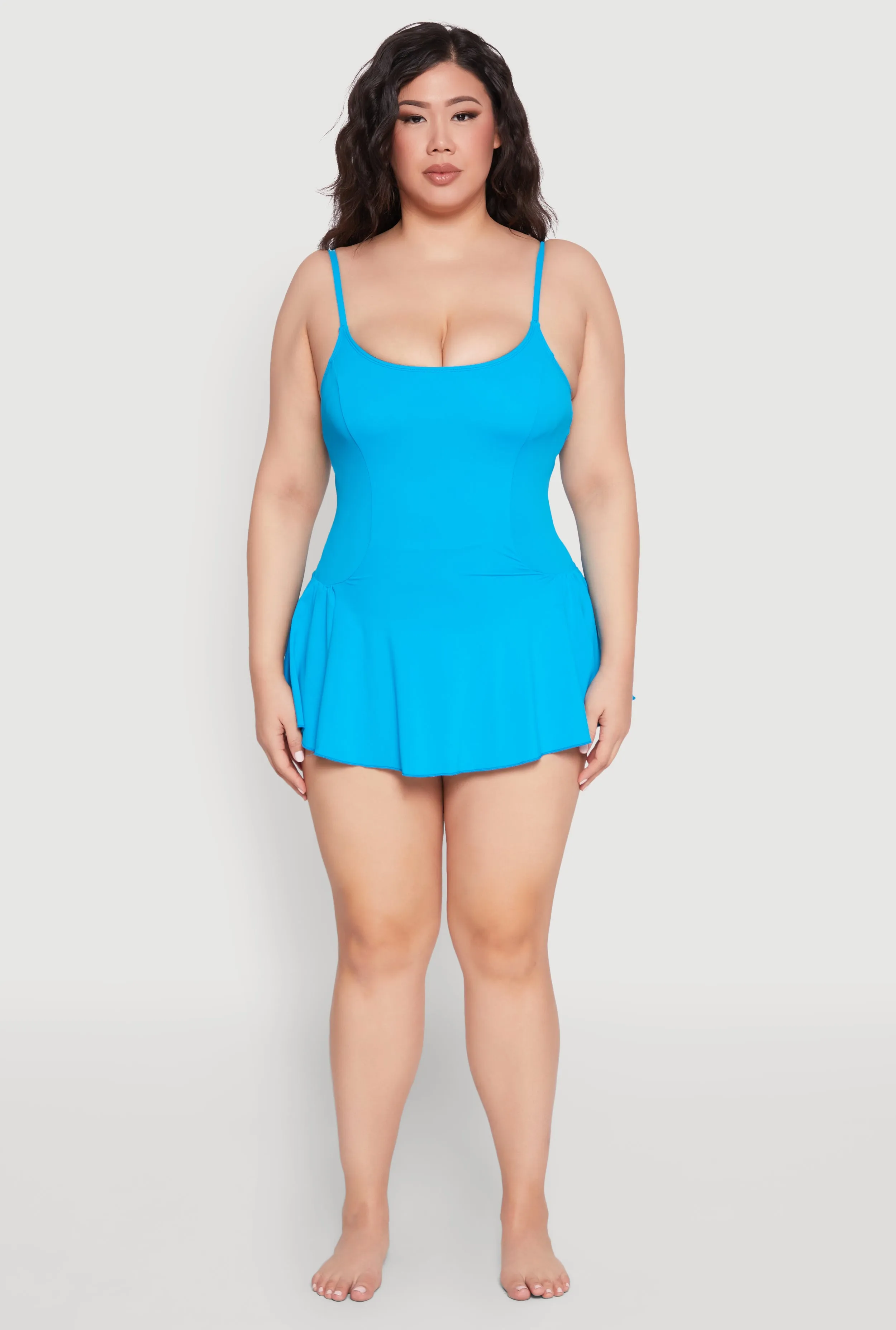 Plus Size Scoop Neck Swim Dress sold by Rainbow product image thumbnail 3