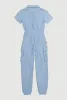 Girls Gauze Knit Utility Jumpsuit sold by Rainbow