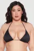 Plus Size Tie Back Triangle Bikini Top sold by Rainbow