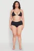 Plus Size Tie Back Triangle Bikini Top sold by Rainbow