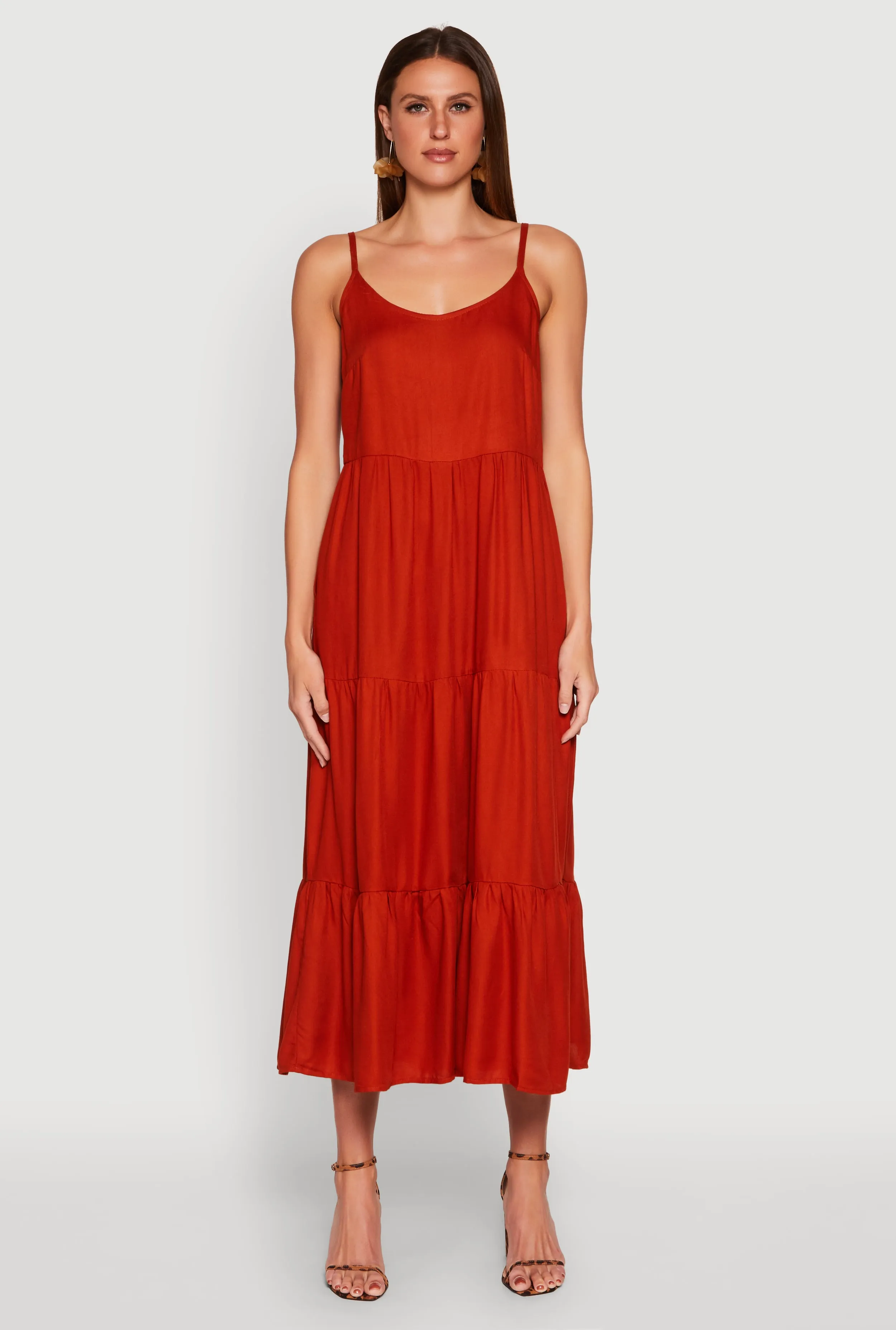 Scoop Neck Tiered Maxi Dress sold by Rainbow product image thumbnail 2