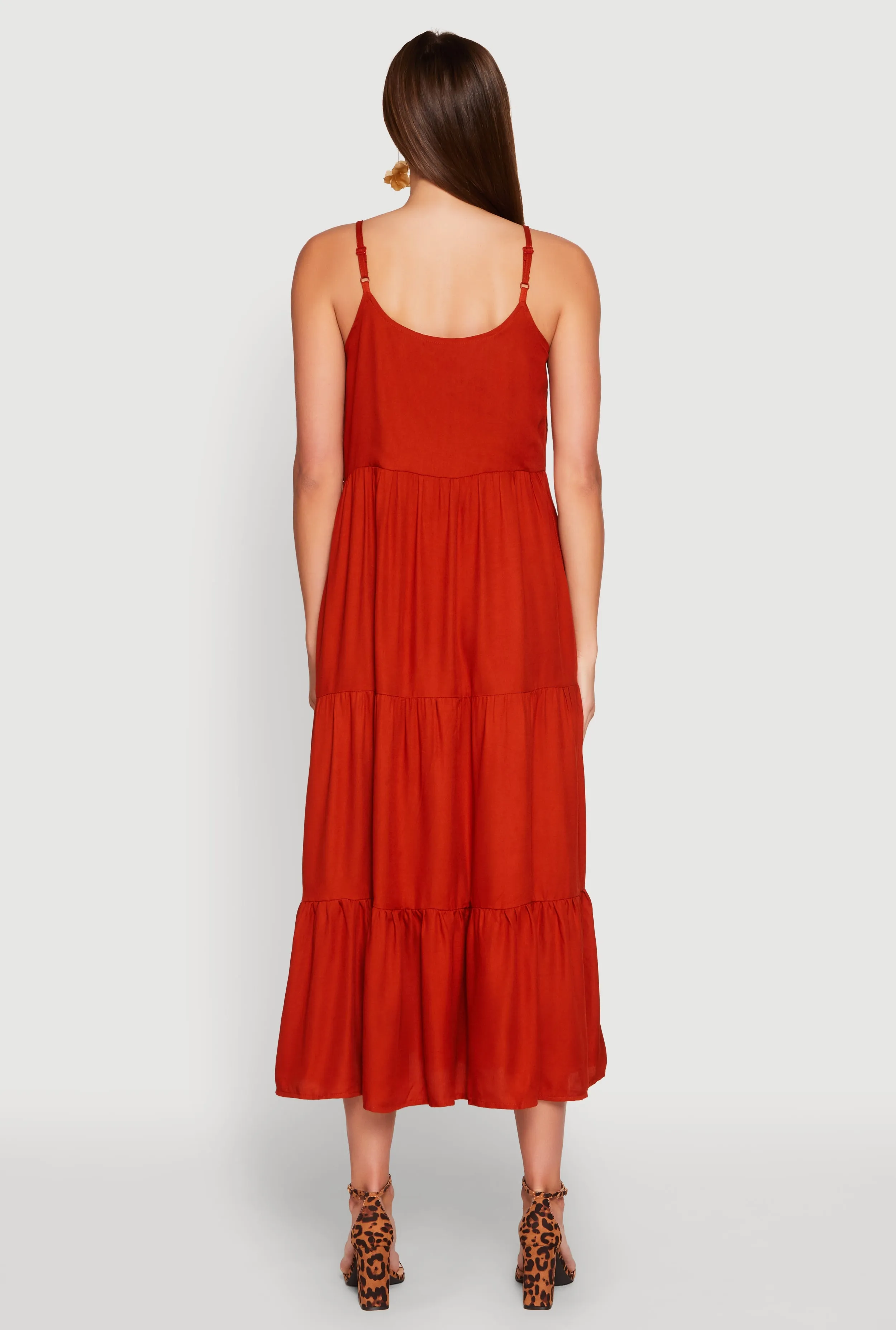 Scoop Neck Tiered Maxi Dress sold by Rainbow product image thumbnail 5