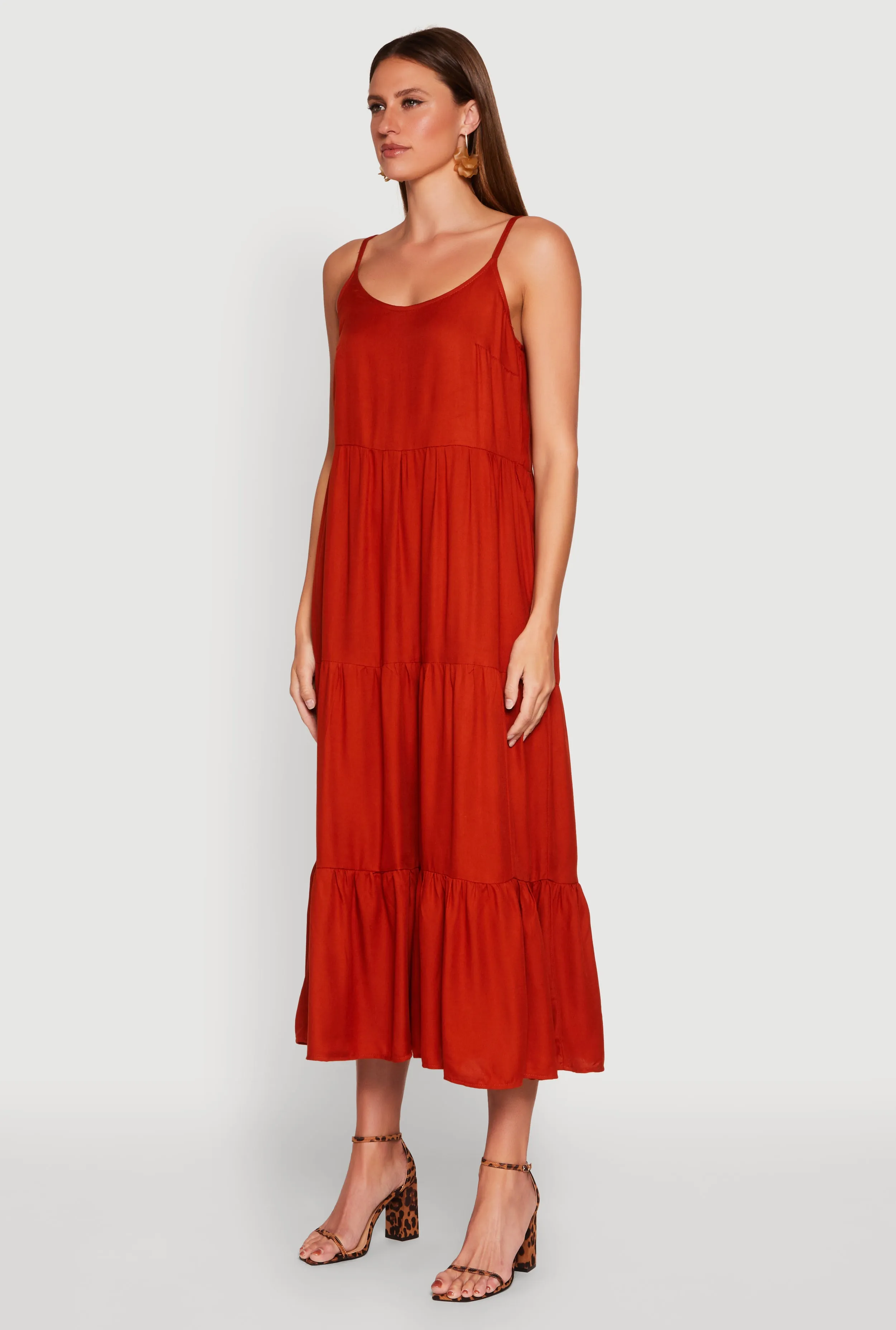 Scoop Neck Tiered Maxi Dress sold by Rainbow product image thumbnail 3