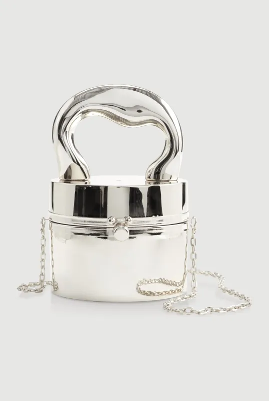 Metallic Cylinder Convertible Crossbody Bag sold by Rainbow