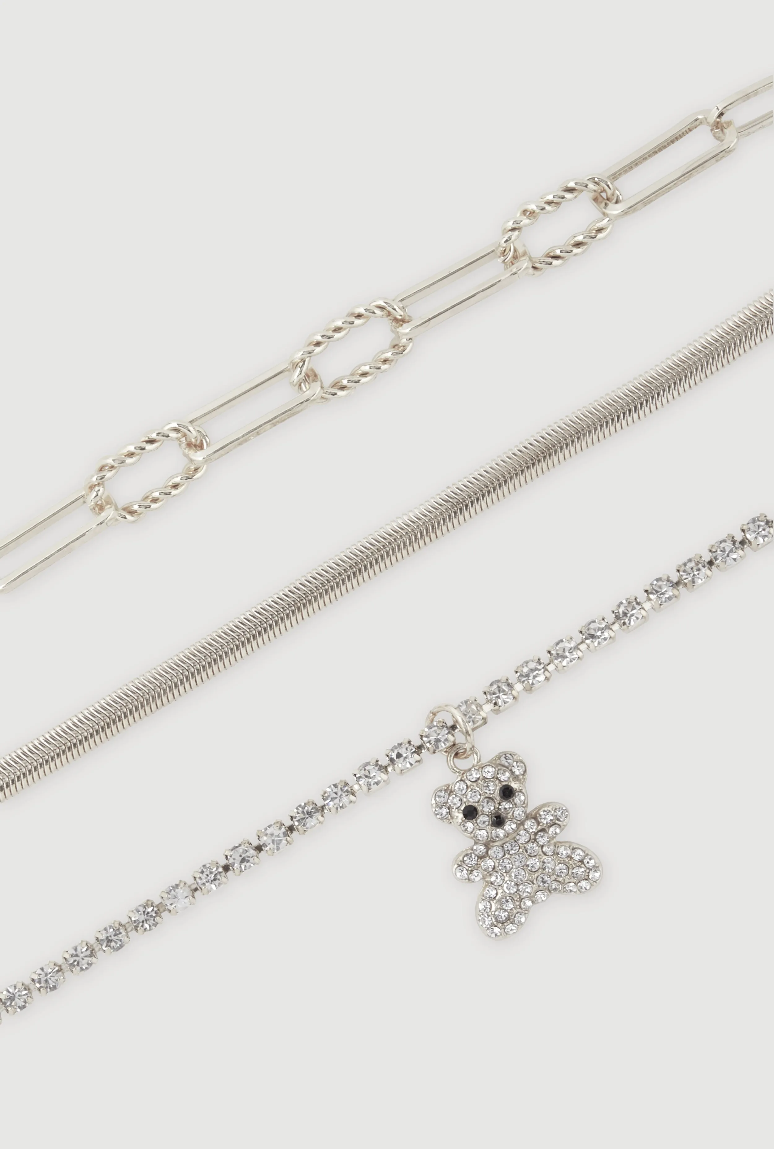 Rhinestone Bear Charm Bracelet Trio sold by Rainbow product image thumbnail 3