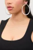 Rhinestone Encrusted Hoop Earrings sold by Rainbow