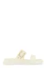 Double Band Buckle Detail Footed Sandals sold by Rainbow