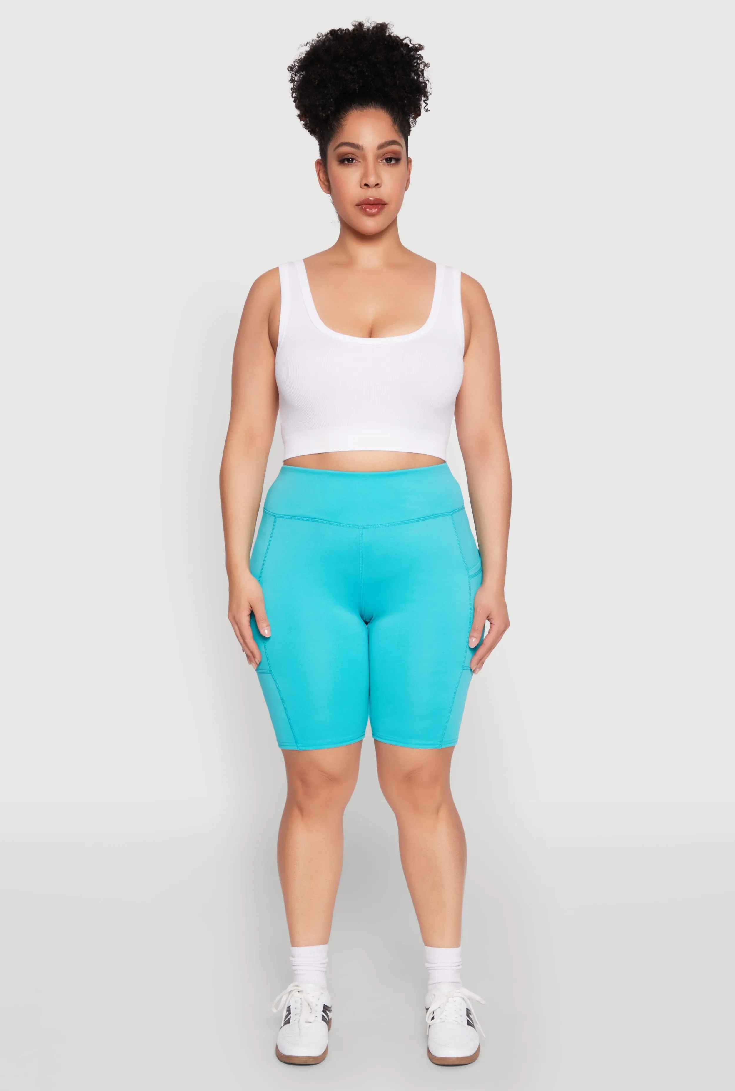 Plus Size Spandex Biker Shorts sold by Rainbow