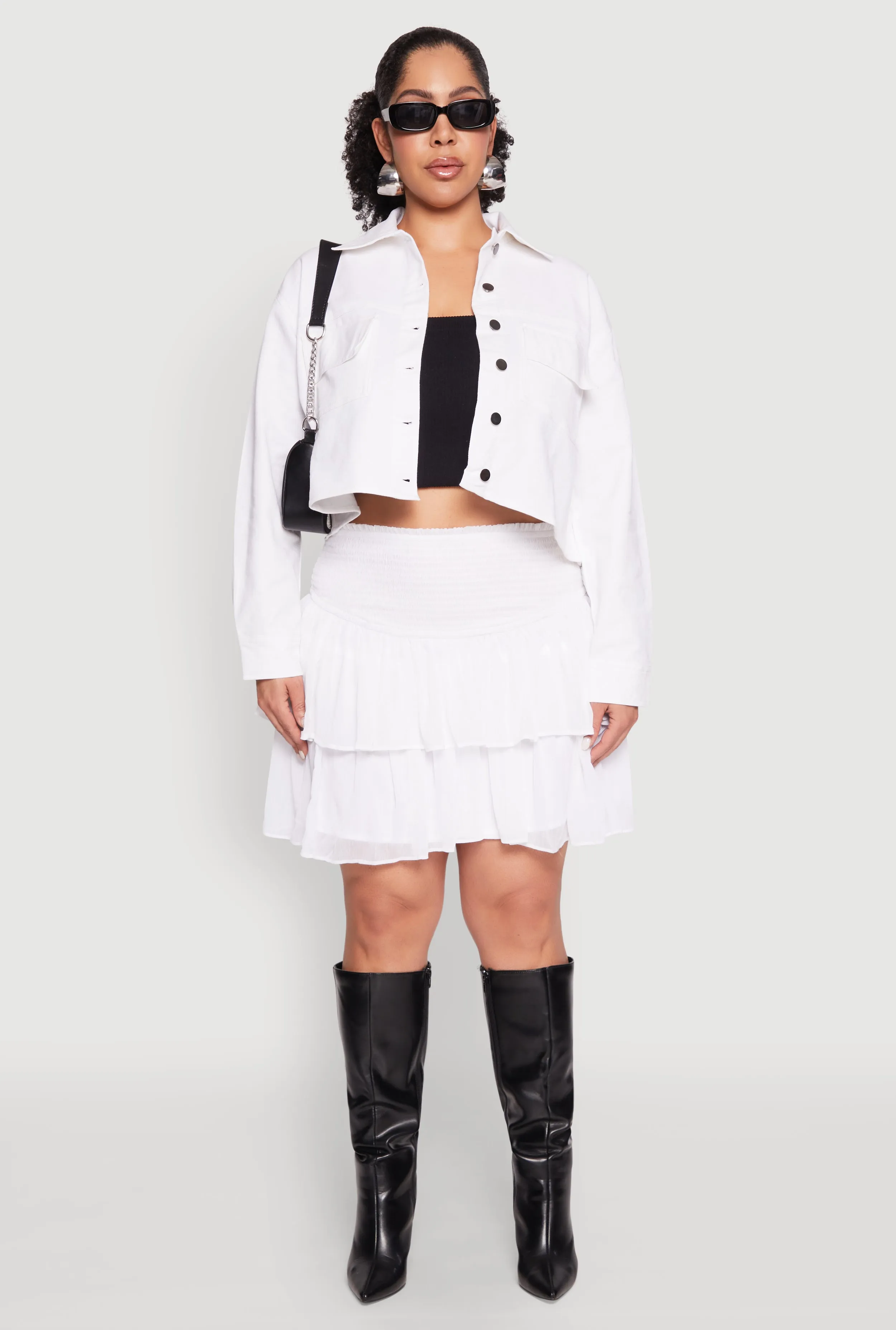 Plus Size Spoon Jeans Chiffon Tiered Skirt sold by Rainbow product image thumbnail 2