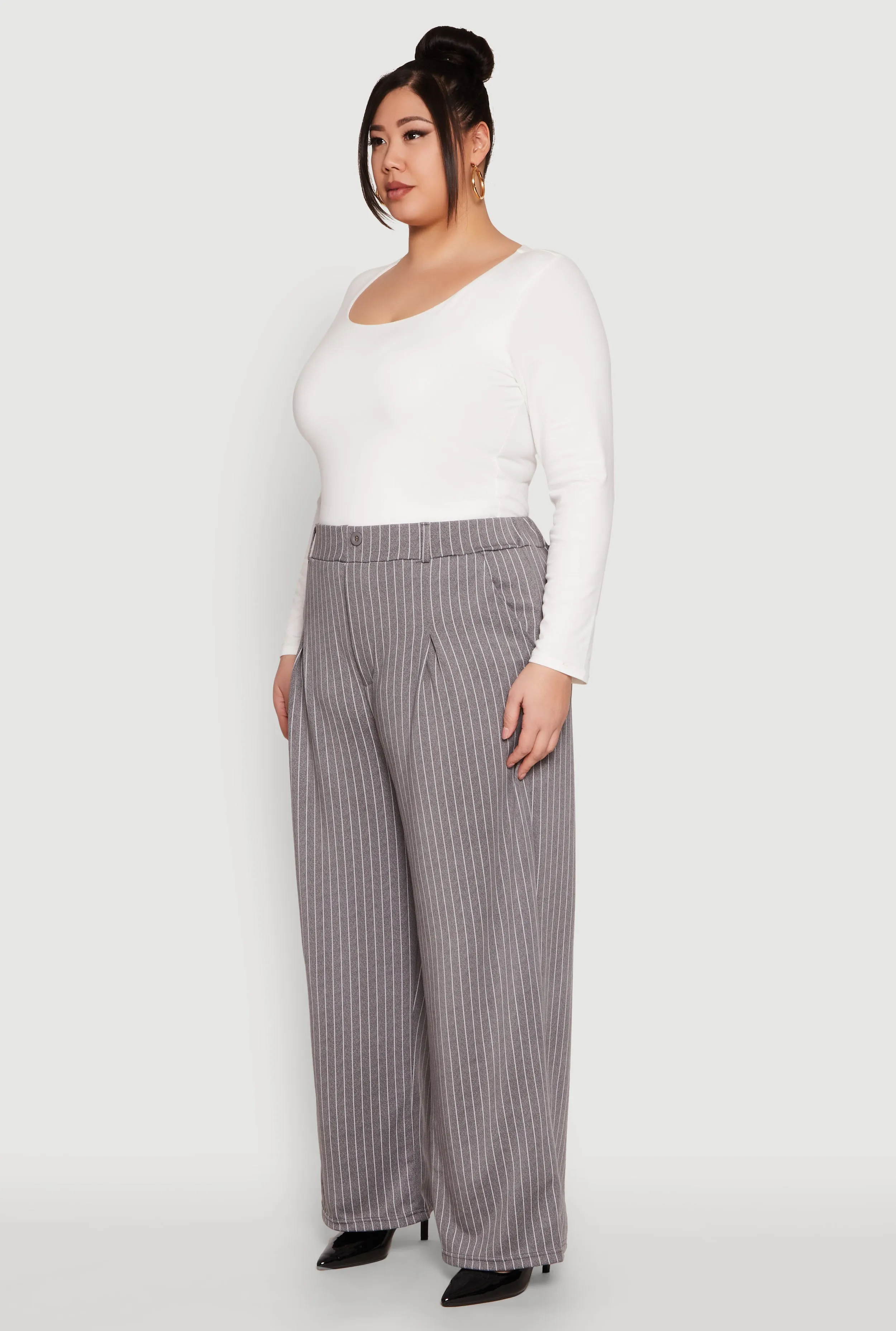 Plus Size Striped Wide Leg Pants sold by Rainbow product image thumbnail 3