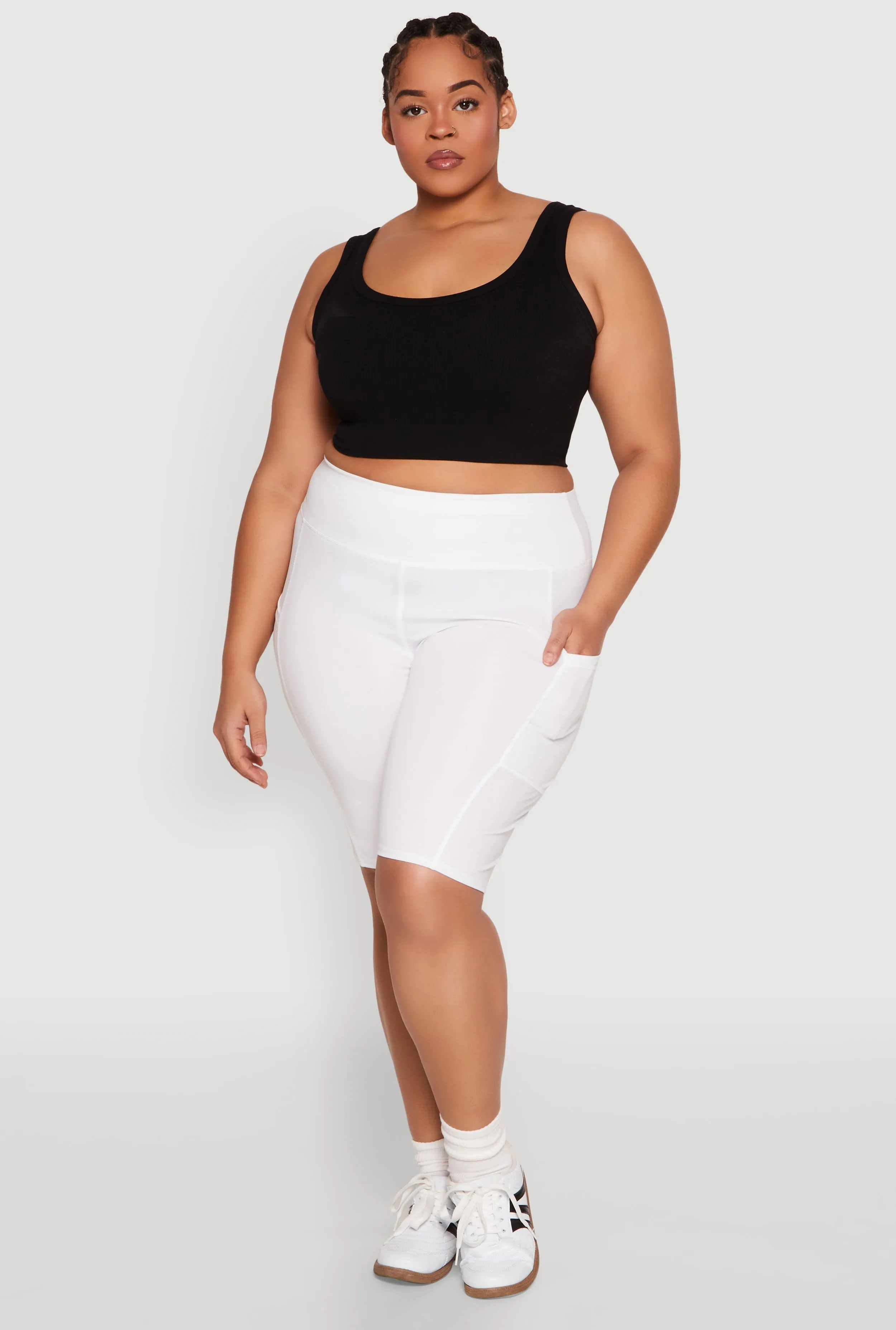 Plus Size Spandex Biker Shorts sold by Rainbow