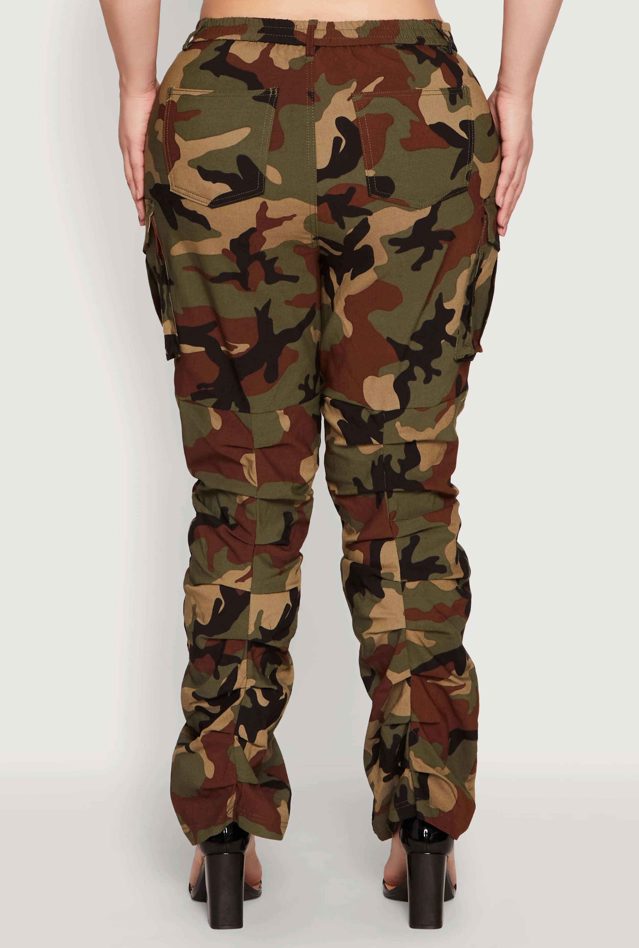 Plus Size Camouflage Stacked Cargo Pants sold by Rainbow product image thumbnail 5