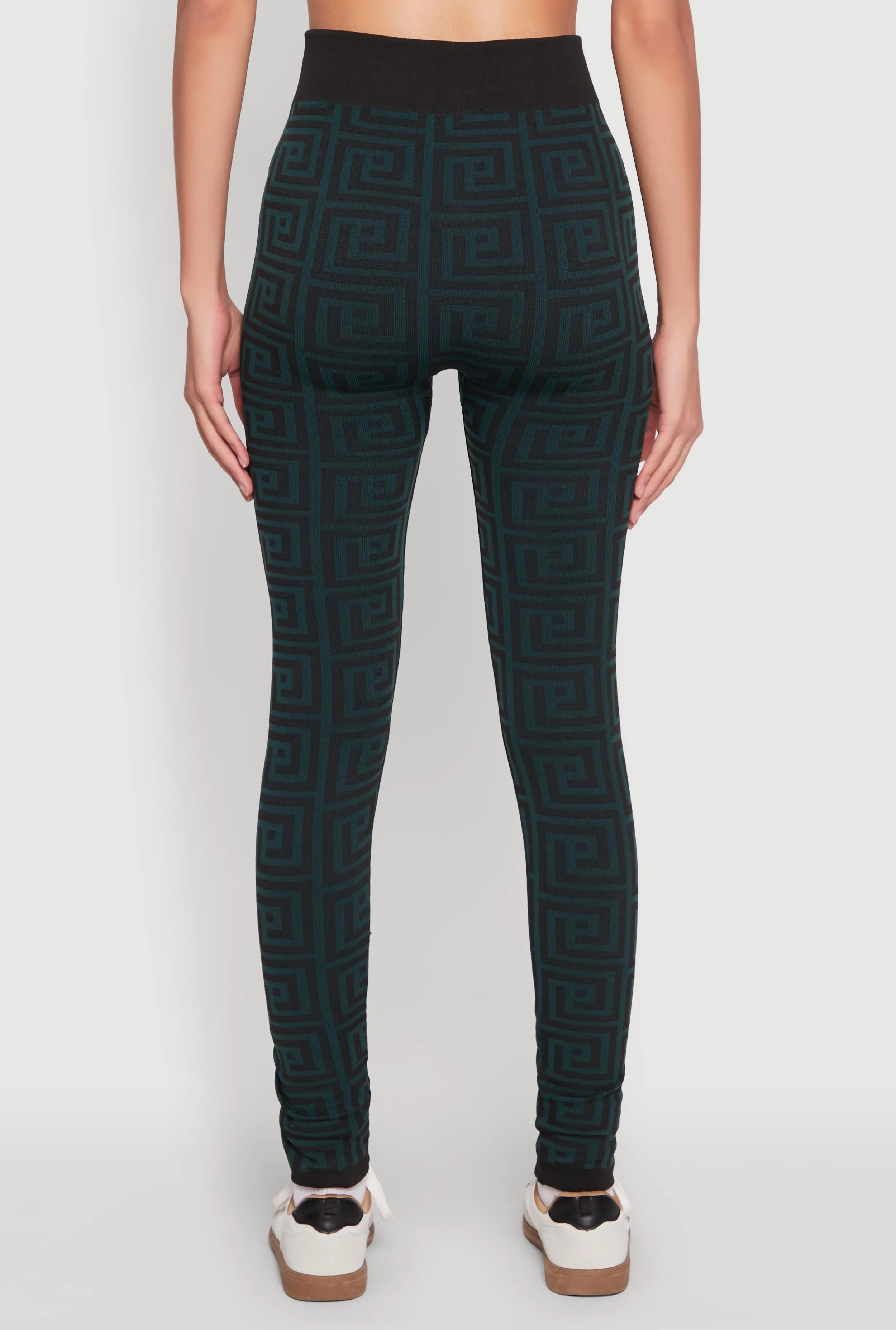 Greek Key Color Block Print Leggings sold by Rainbow product image thumbnail 5