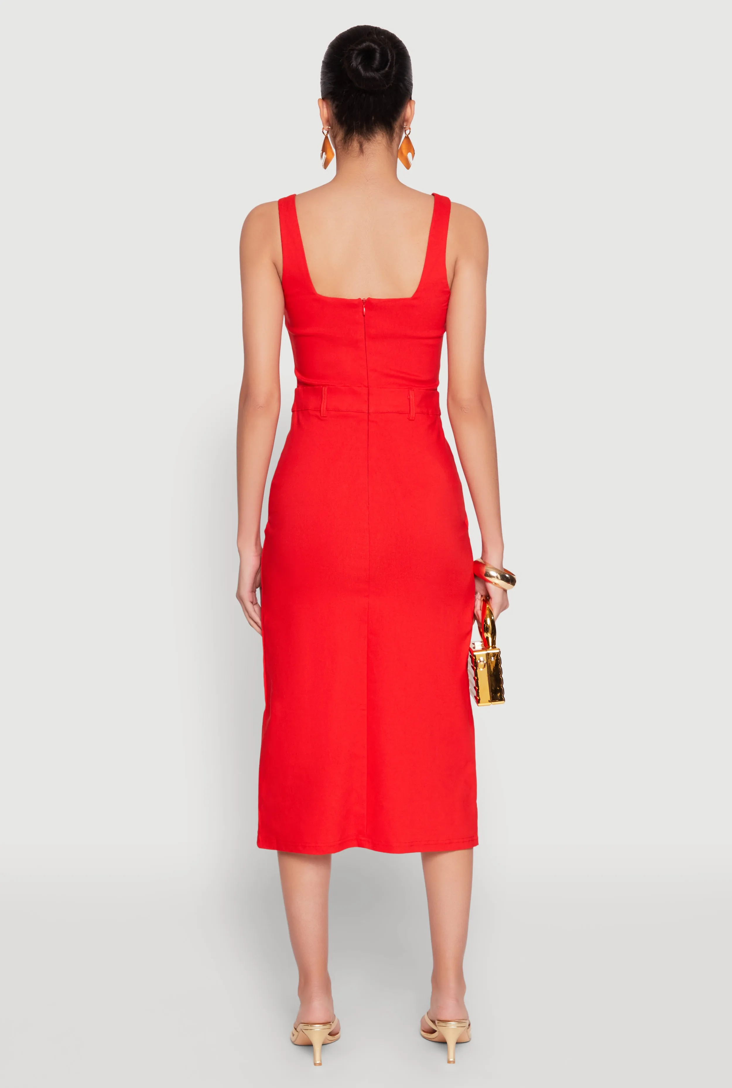 Slit Front Midi Tank Dress sold by Rainbow product image thumbnail 5