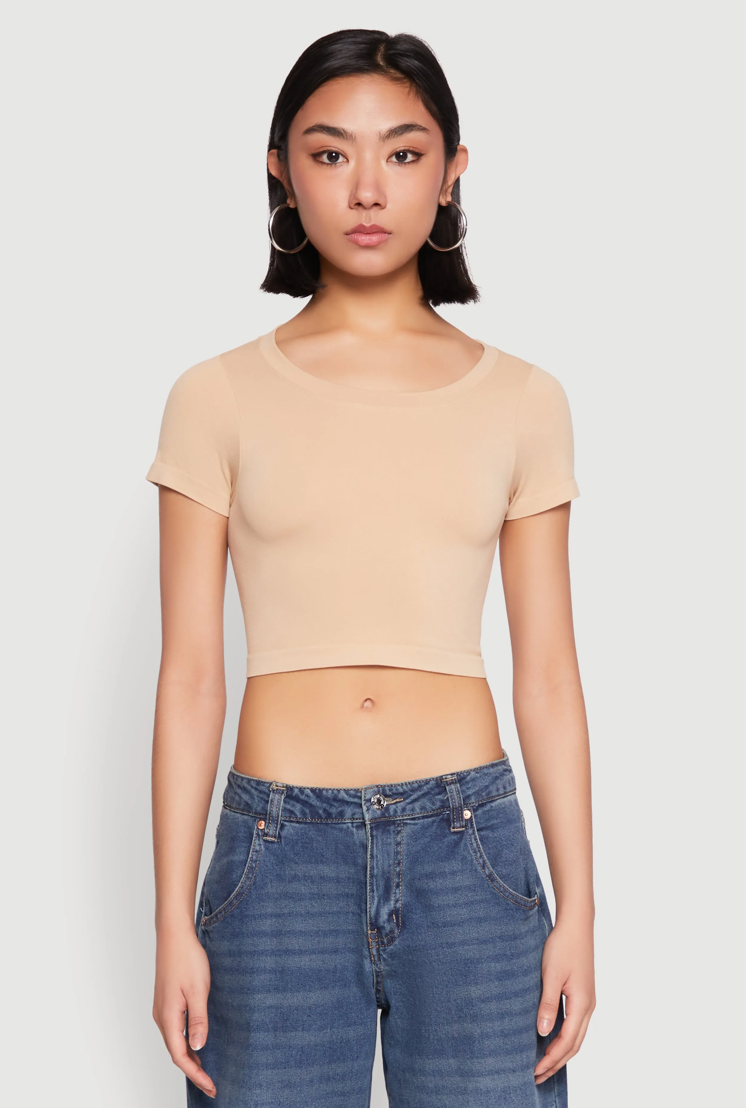 Seamless Short Sleeve Crop Top sold by Rainbow product image thumbnail 2