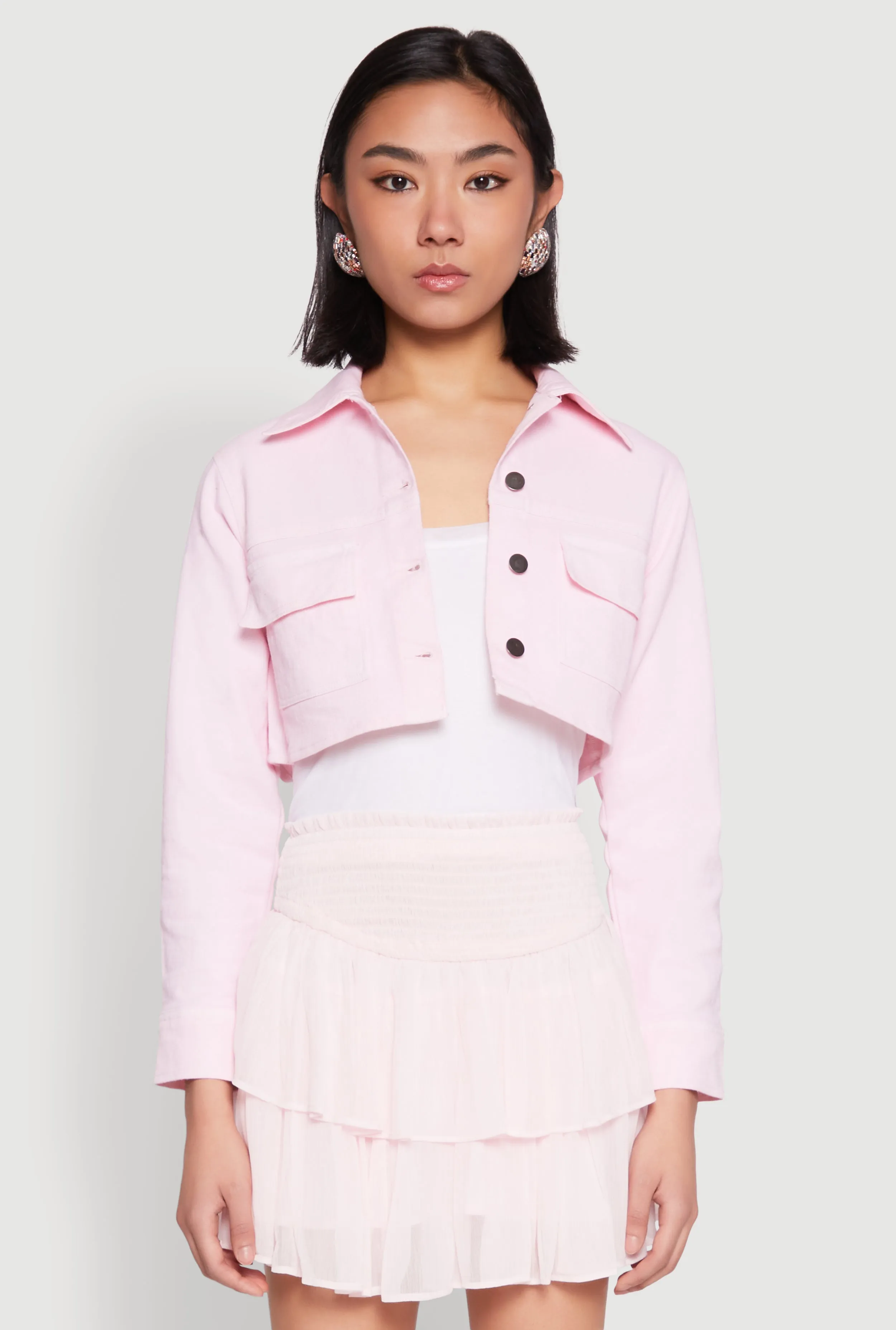 Spoon Jeans Denim Cropped Jacket sold by Rainbow